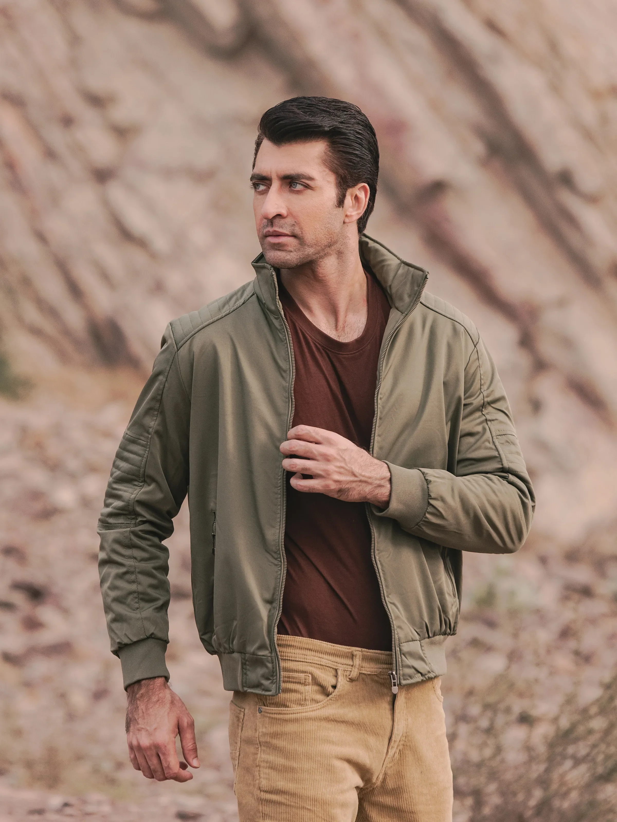 Men's Olive Jacket - EMTJP24-021 - Image 2