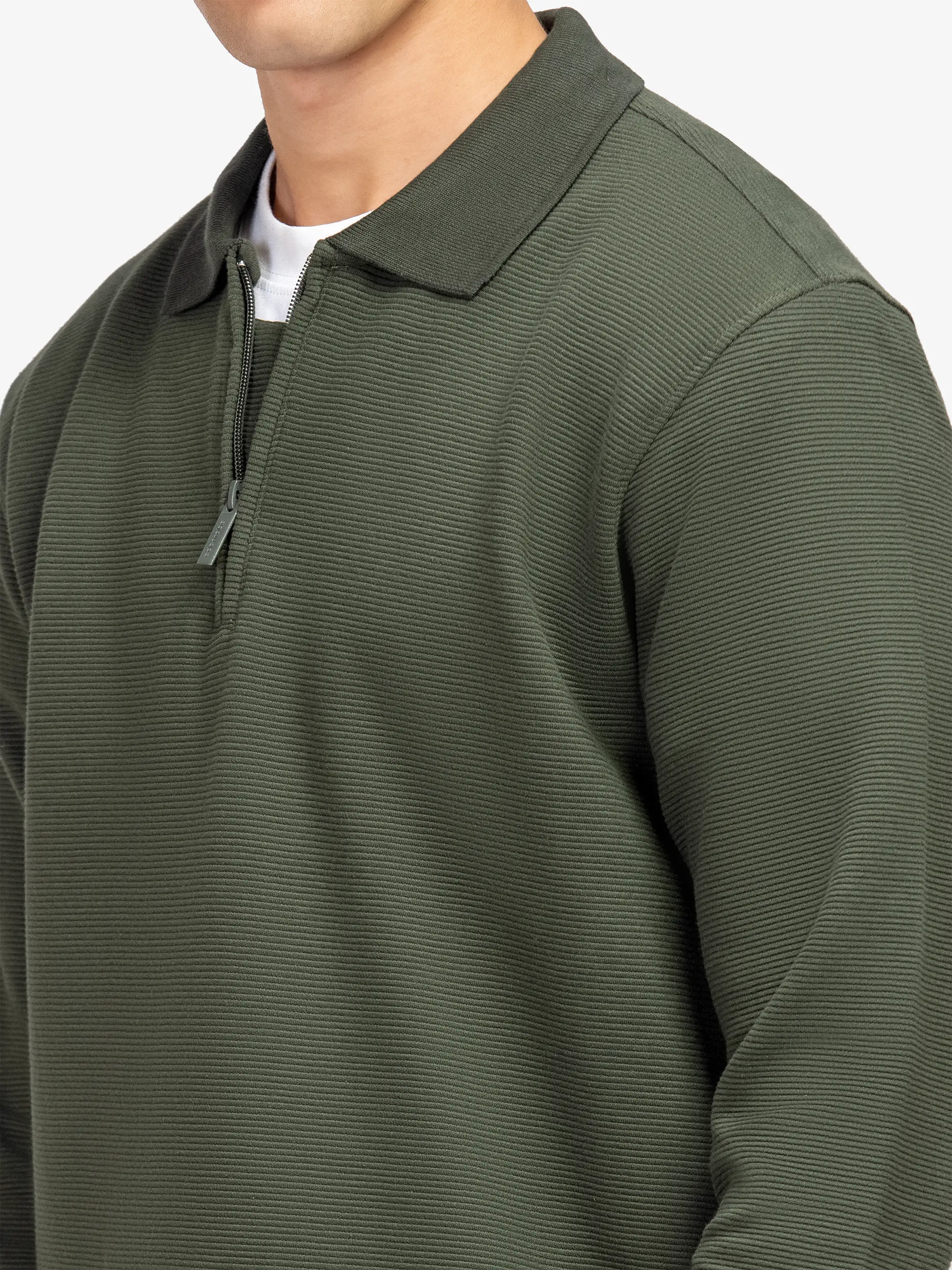 Men's Olive Polo Shirt - EMTPFS5-005 - Image 2