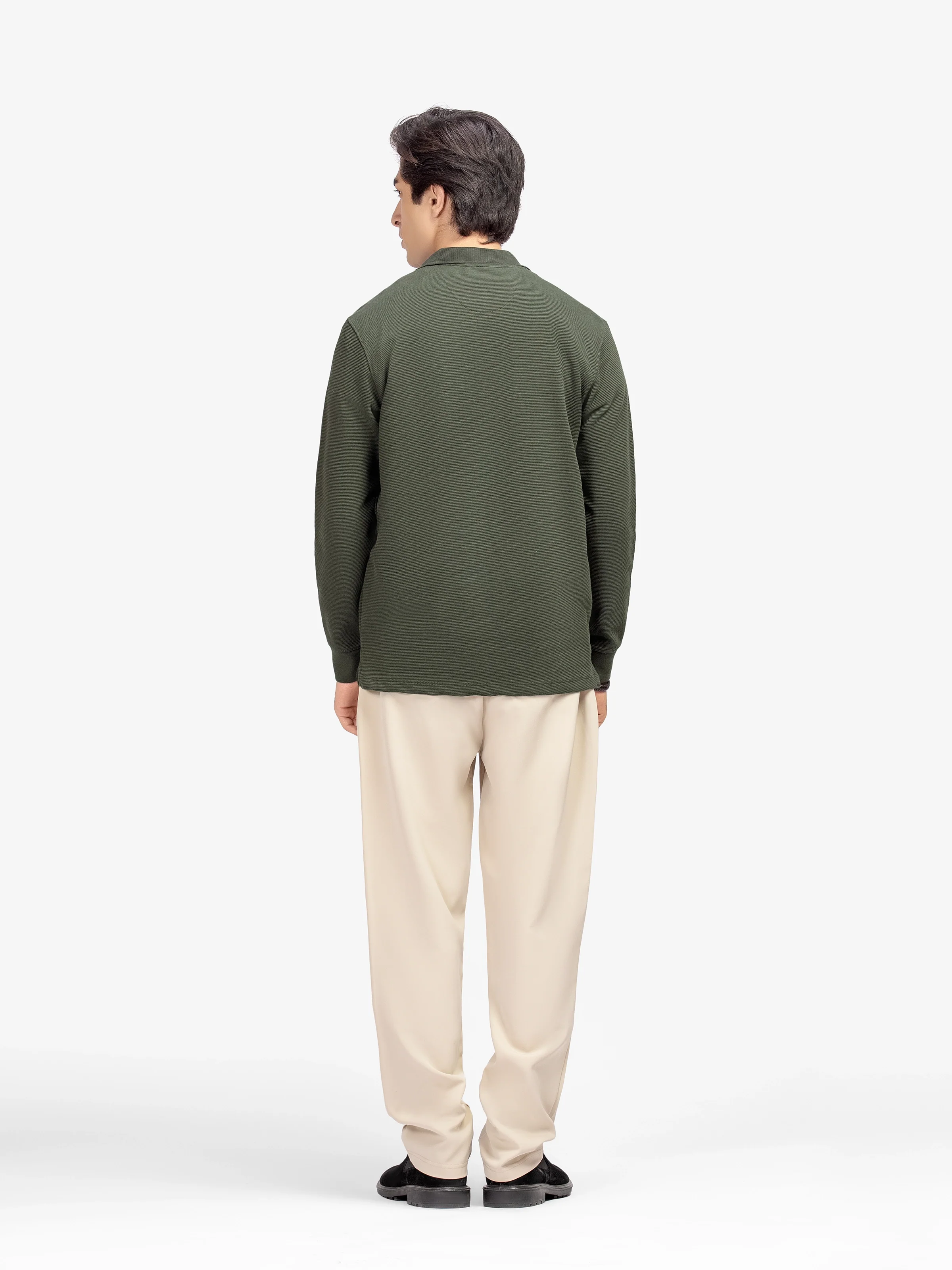 Men's Olive Polo Shirt - EMTPFS5-005 - Image 5