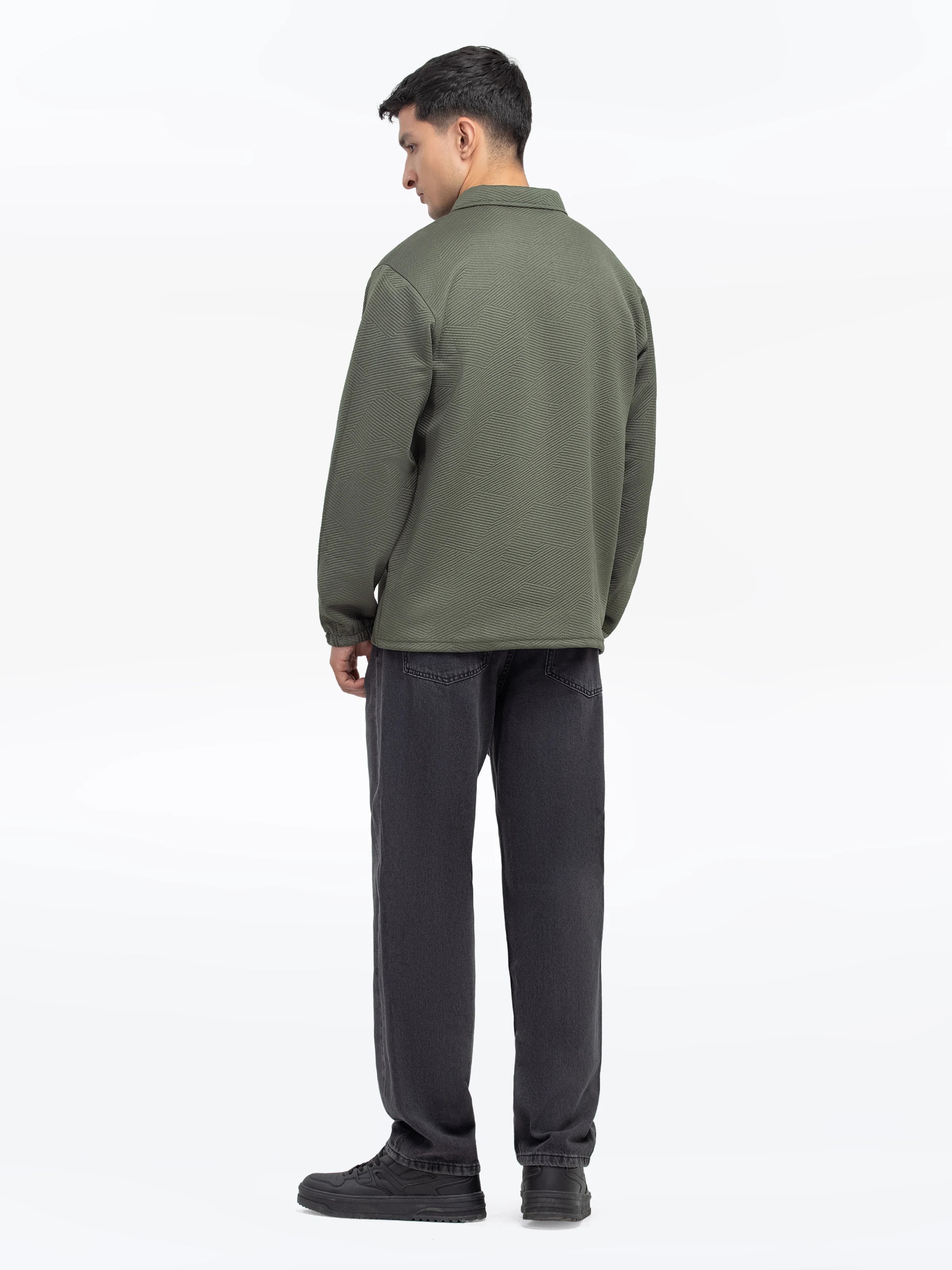 Men's Olive Shacket - EMTJS24-002 - Image 5
