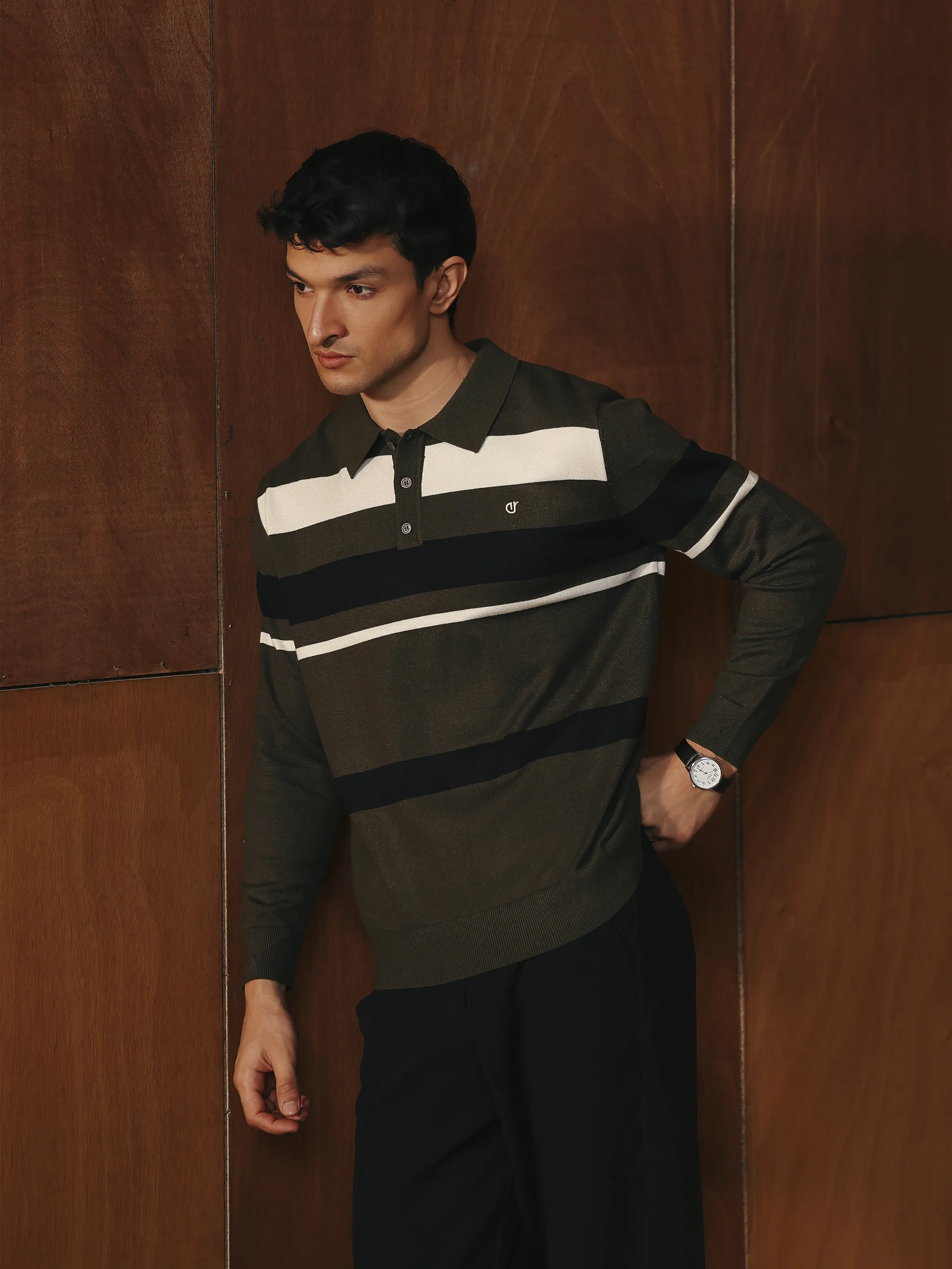 Men's Olive Sweater - EMTSWT5-027 - Image 4