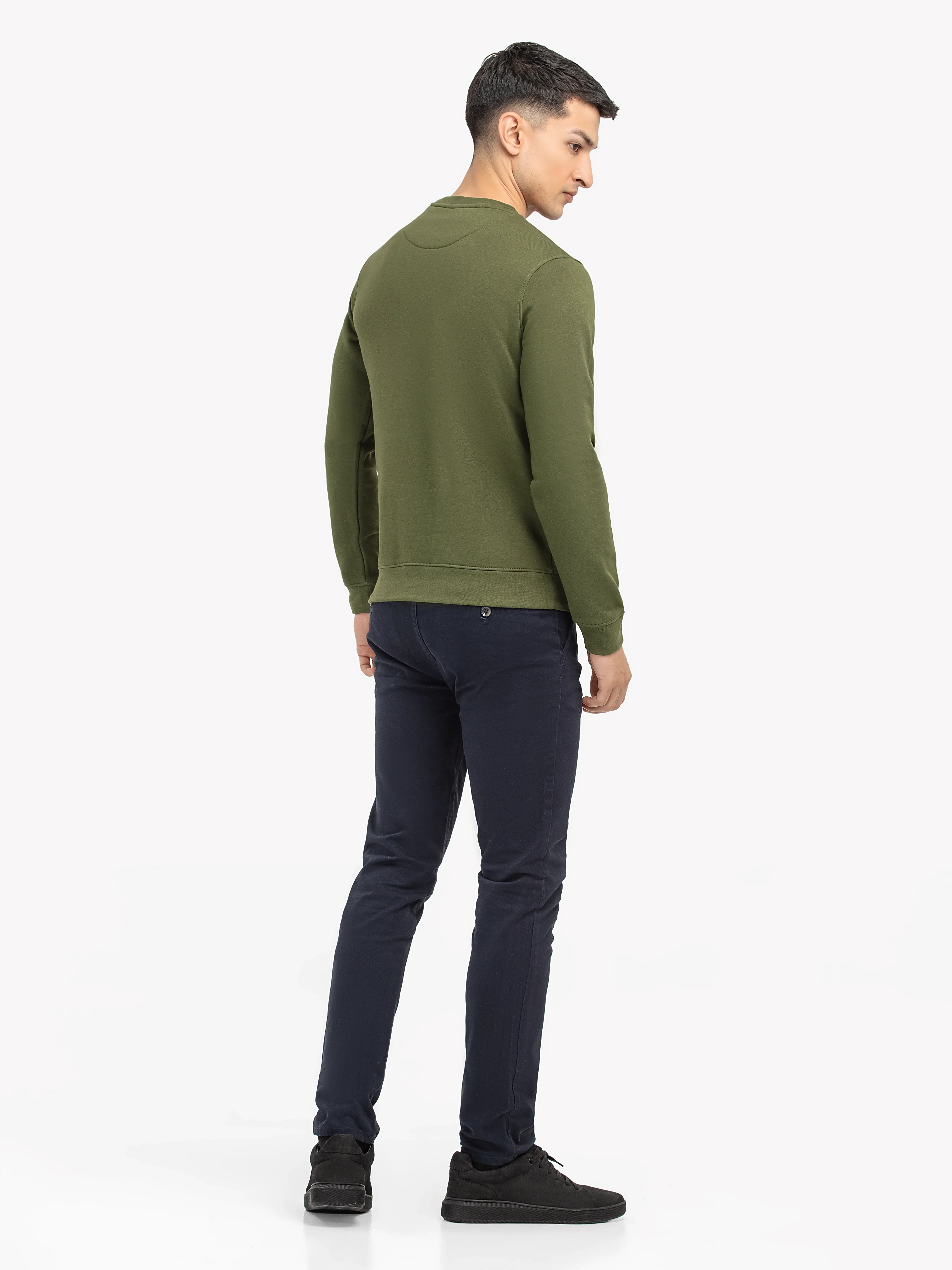 Men's Olive Sweatshirt - EMTSS24-007 - Image 5