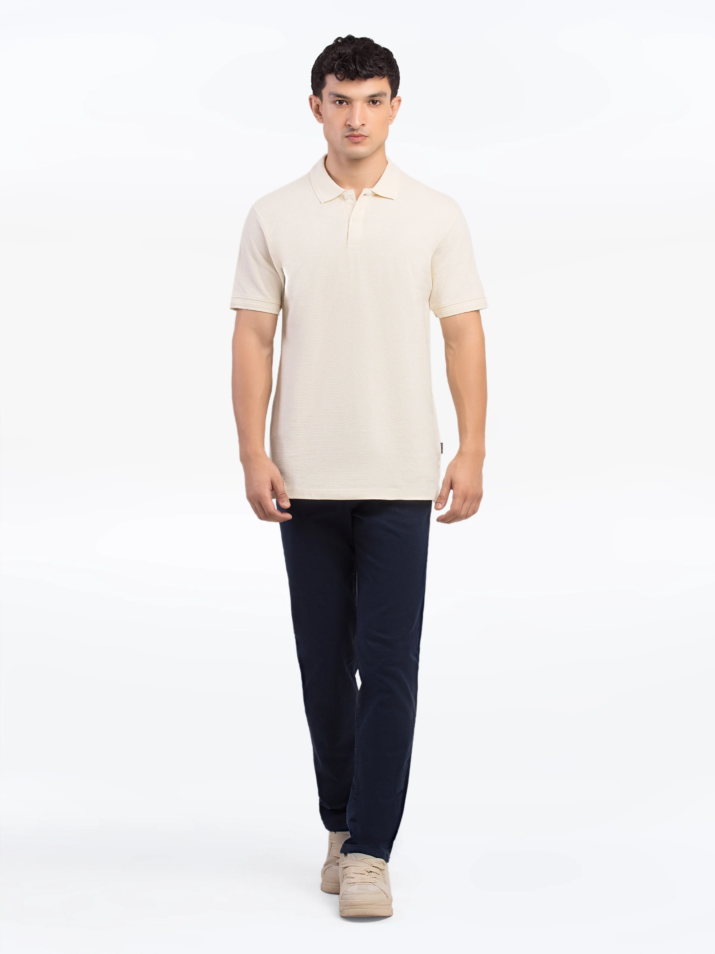 Men's Pastel Yellow Polo Shirt - EMTPS5-036 - Image 2