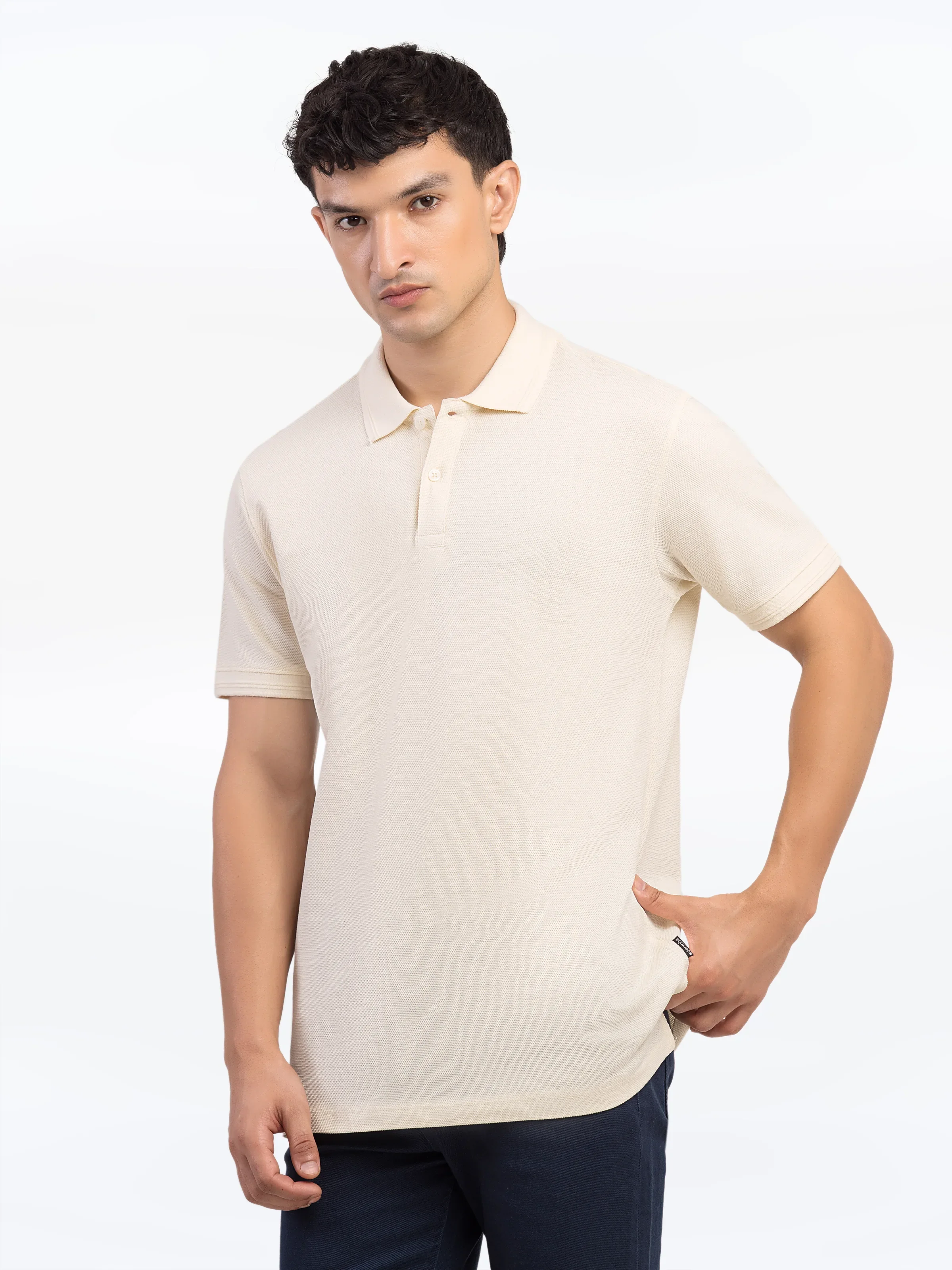 Men's Pastel Yellow Polo Shirt - EMTPS5-036 - Image 3
