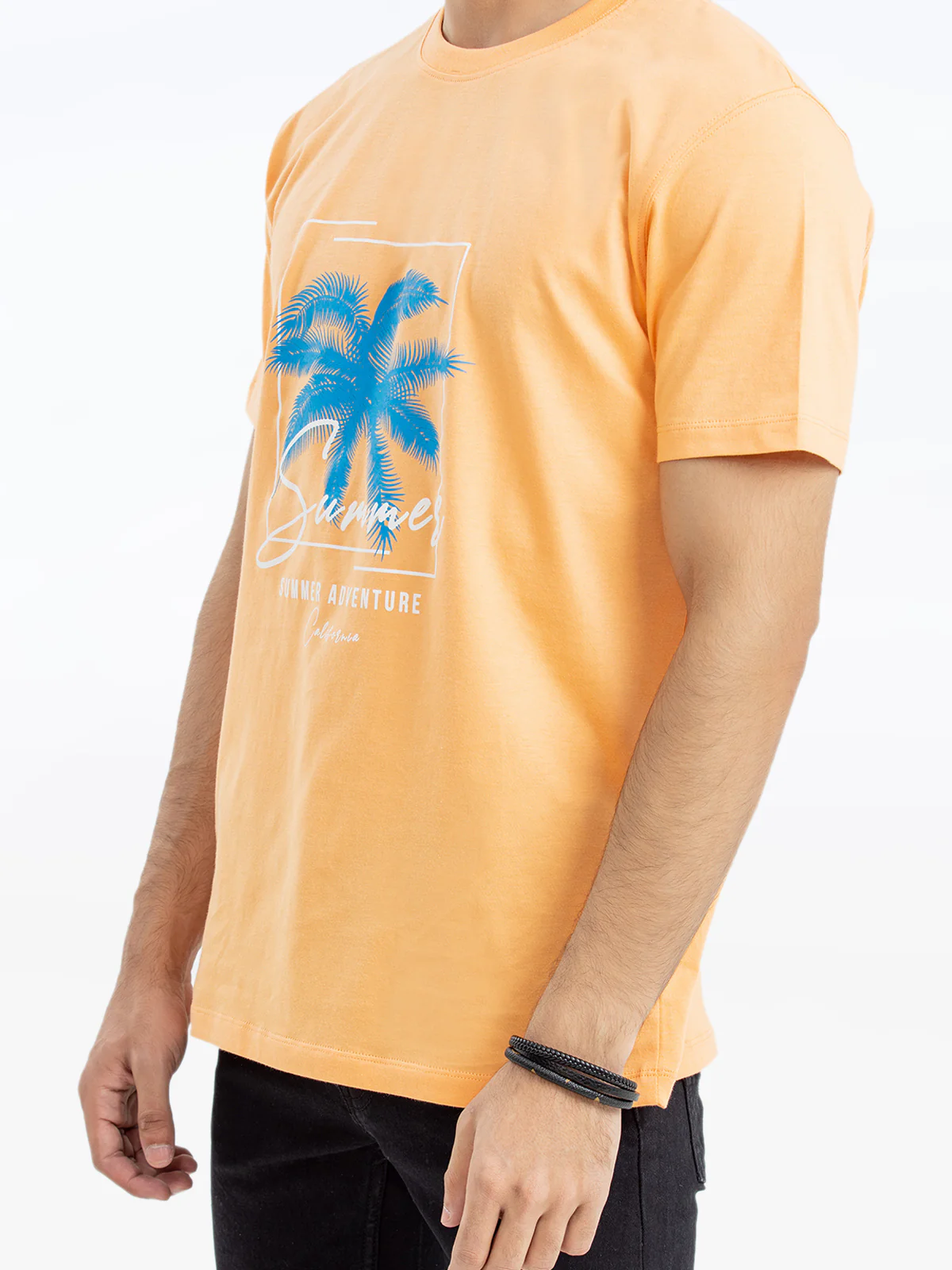 Men's Peach Graphic Tee - EMTGT24-018 - Image 3