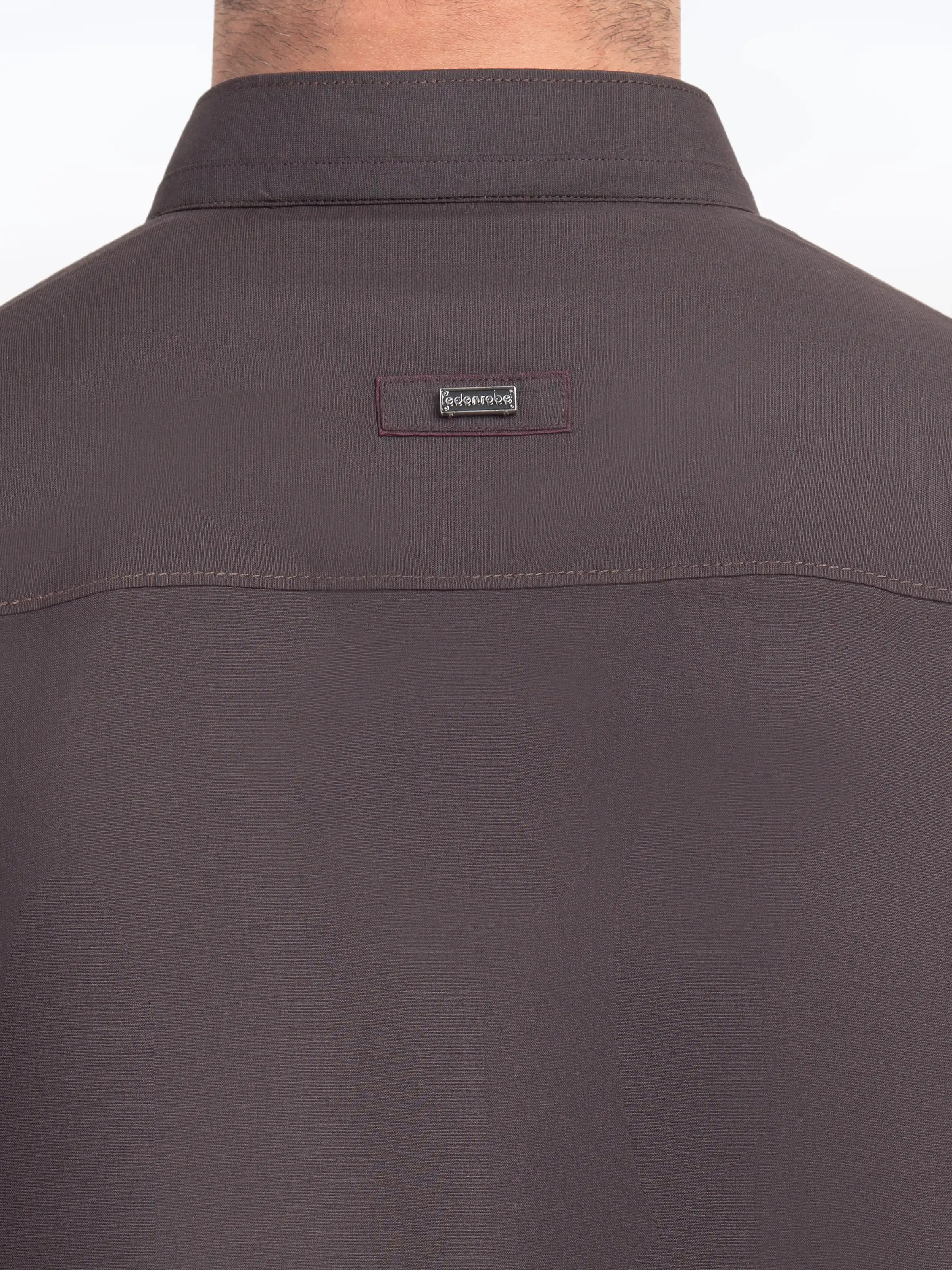 Men's Plum Shalwar Kameez - EMTKST5-99535 - Image 4