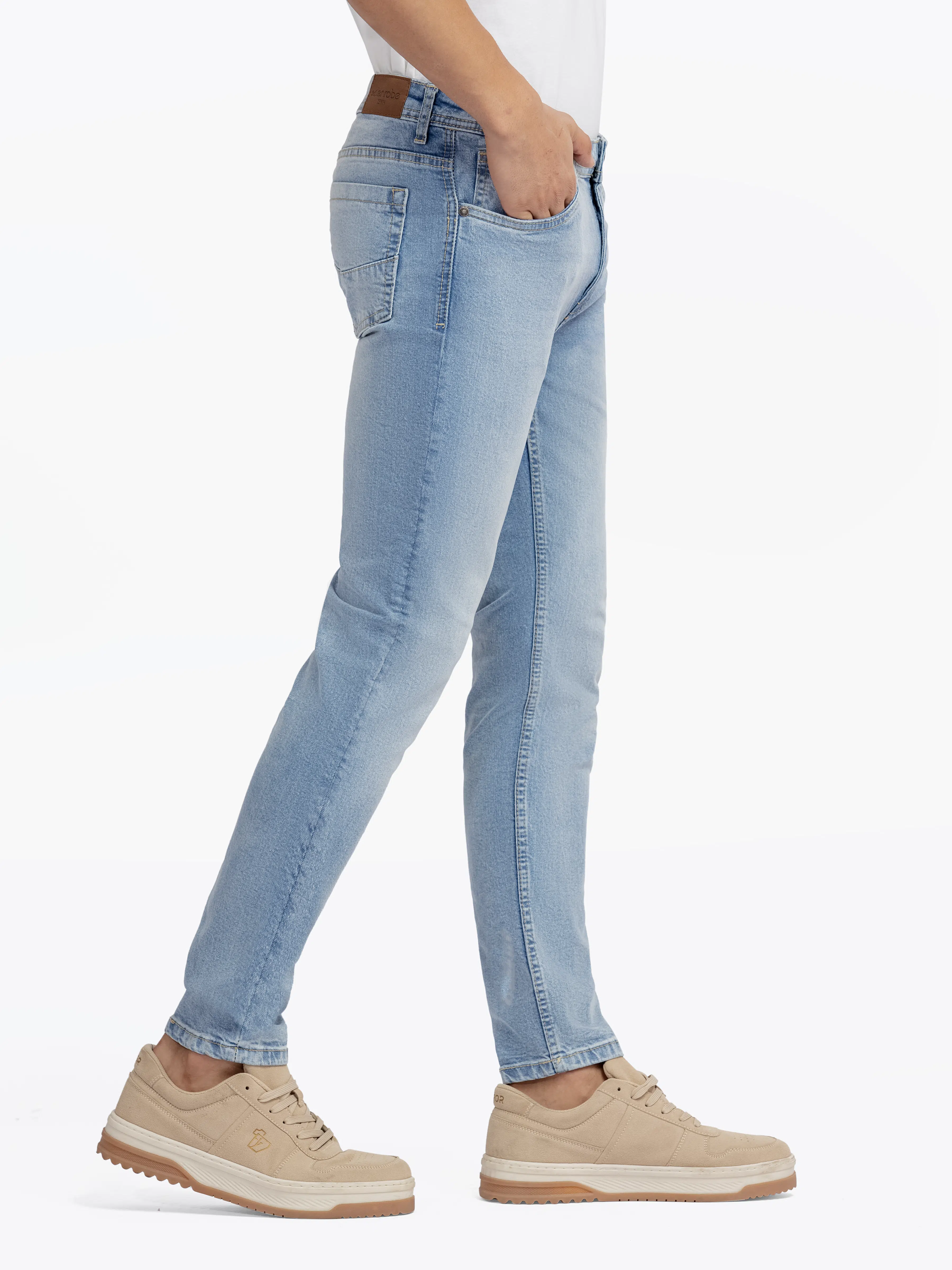 Men's Powder Blue Denim Pant - EMBPD24-008 - Image 5