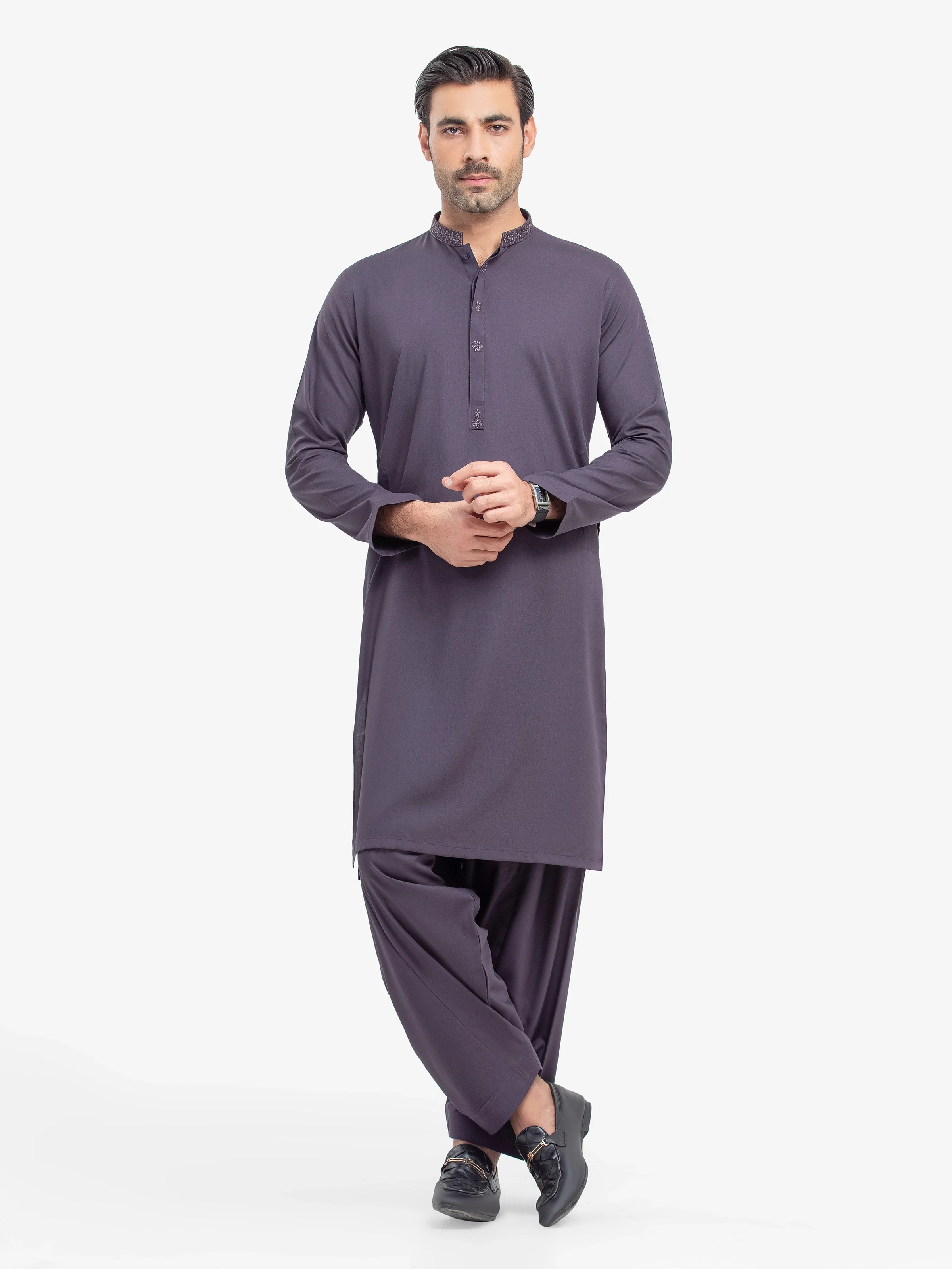 Men's Purple Shalwar Kameez - EMTKS5-41159