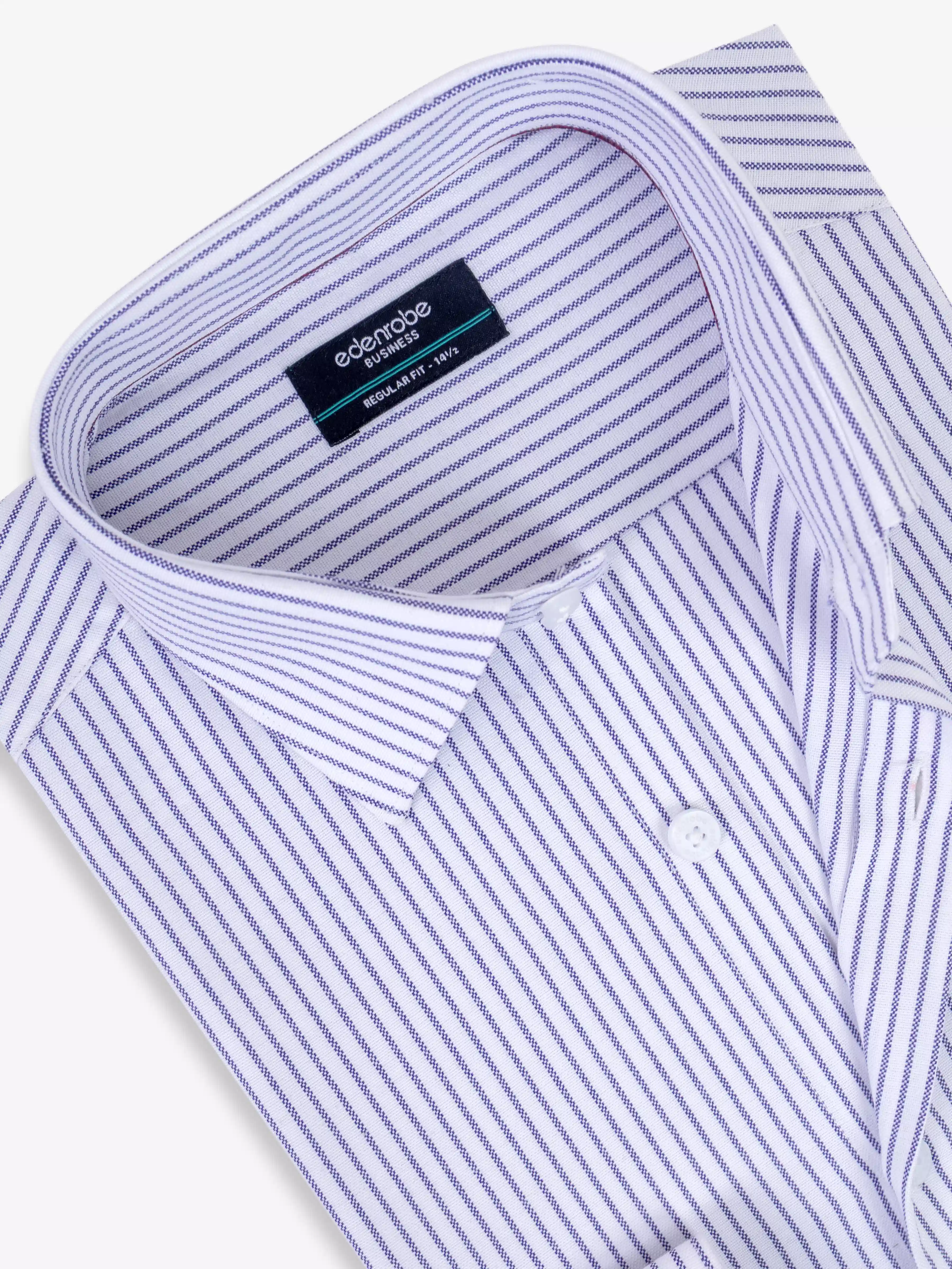 Men's Purple & White Shirt - EMTSB6-212 - Image 2