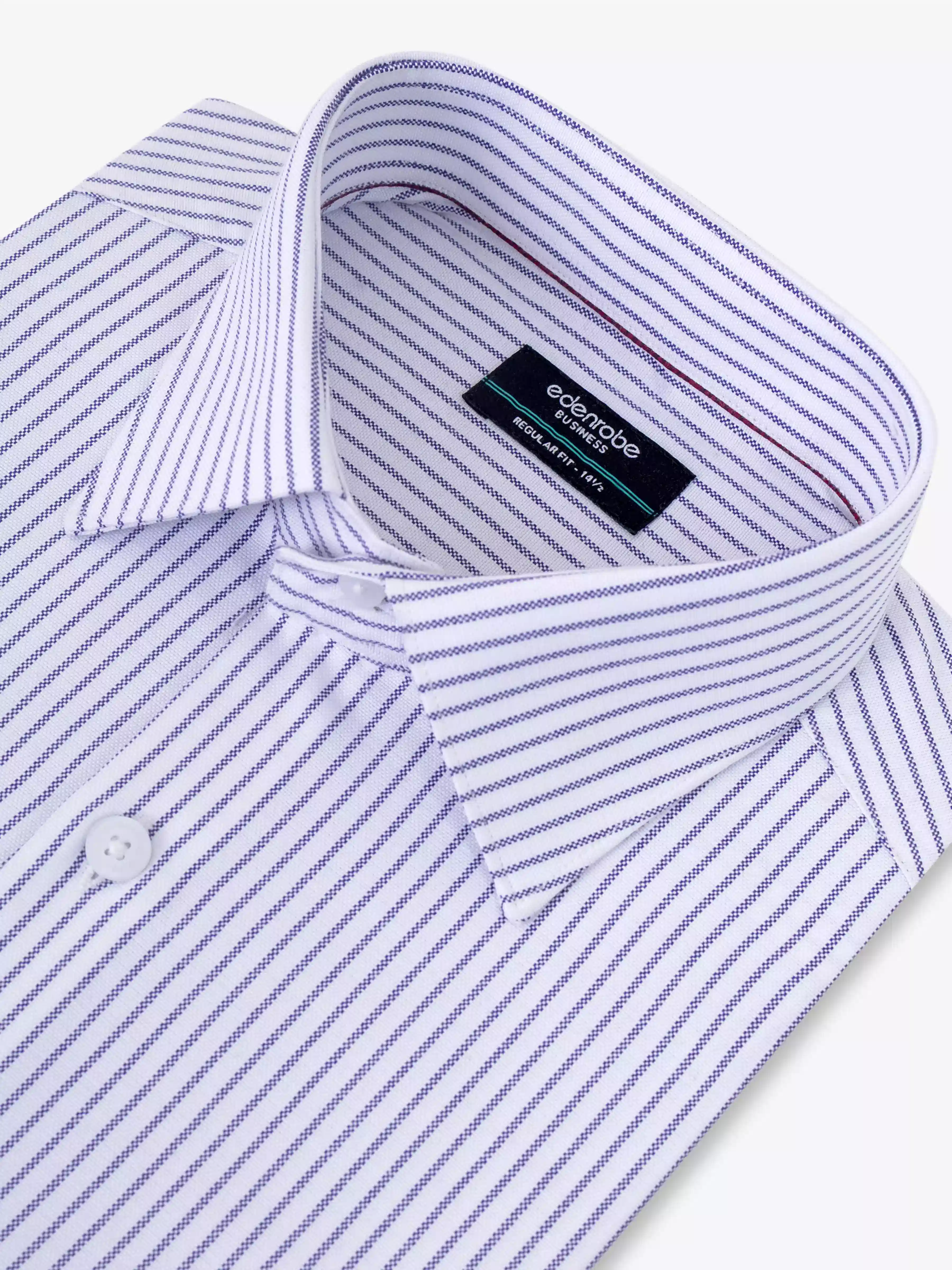 Men's Purple & White Shirt - EMTSB6-212 - Image 4