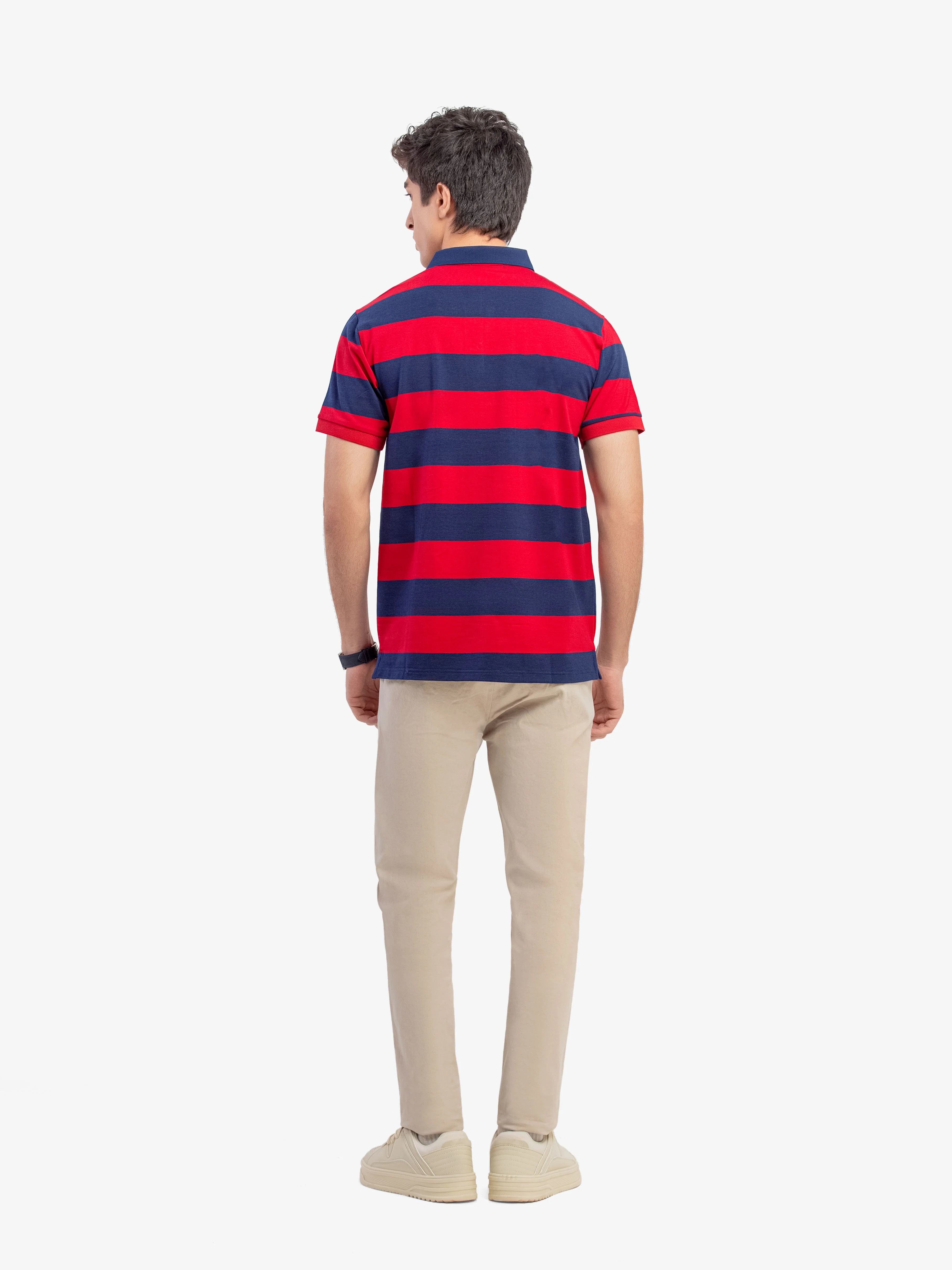 Men's Red & Blue Polo Shirt - EMTPS5-113 - Image 5
