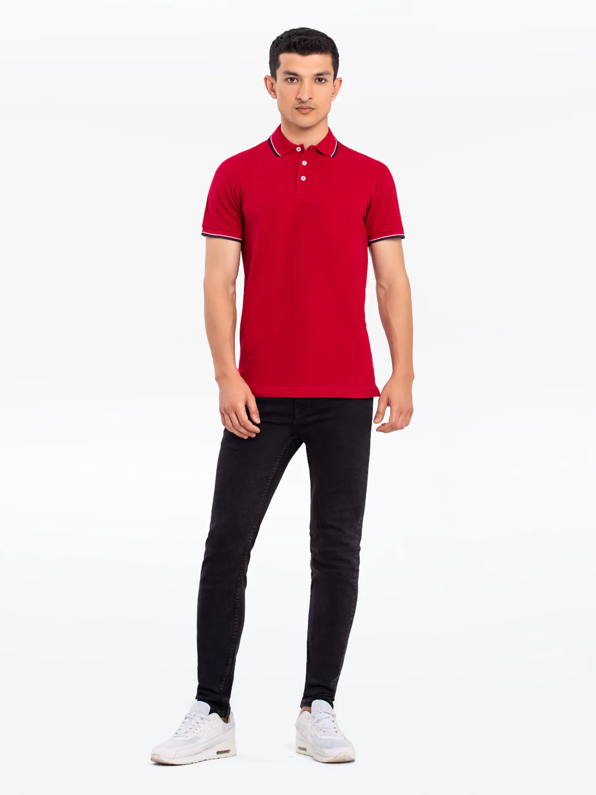 Men's Red Polo Shirt - EMTPS23-028 - Image 2