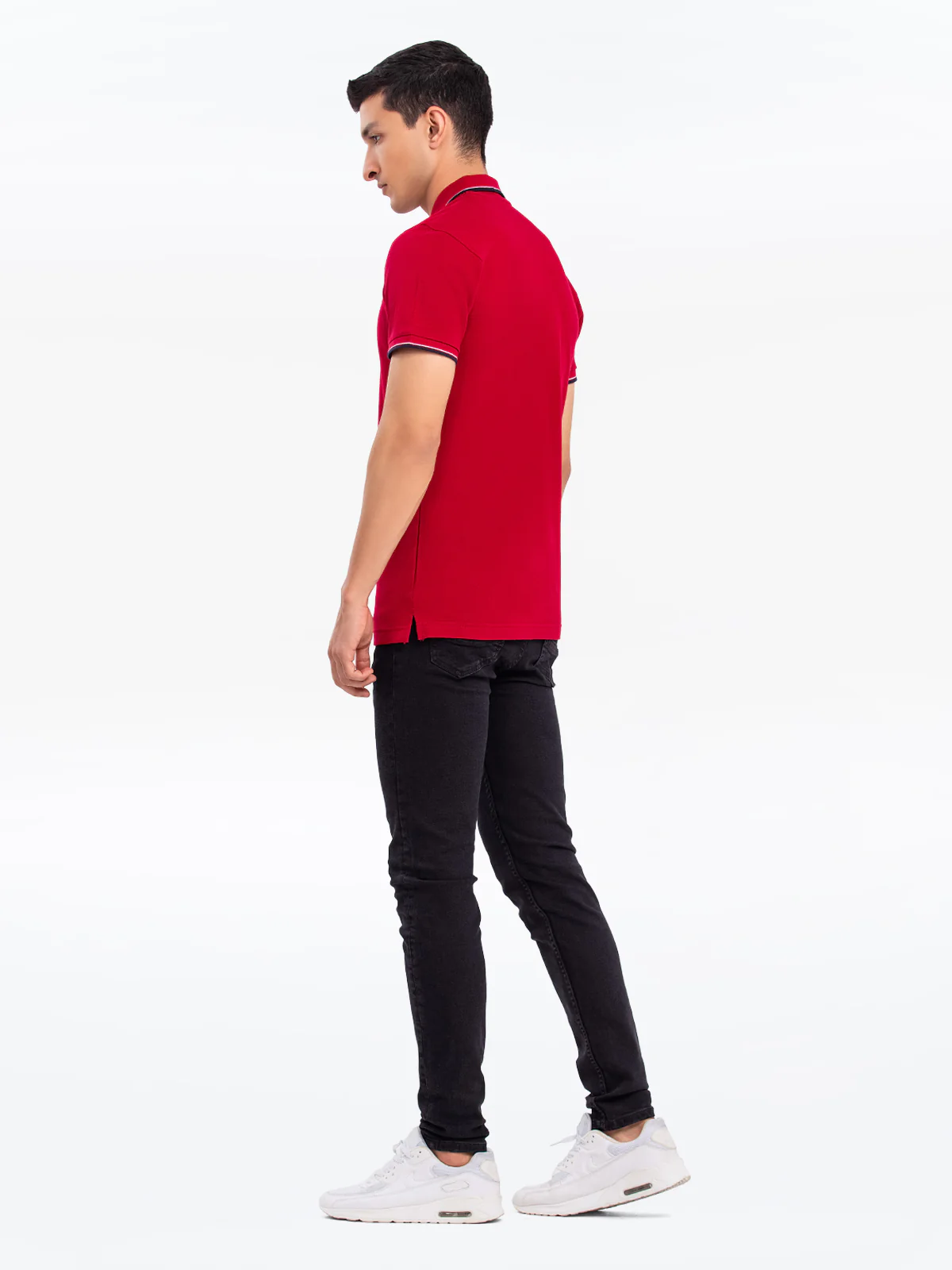 Men's Red Polo Shirt - EMTPS23-028 - Image 4