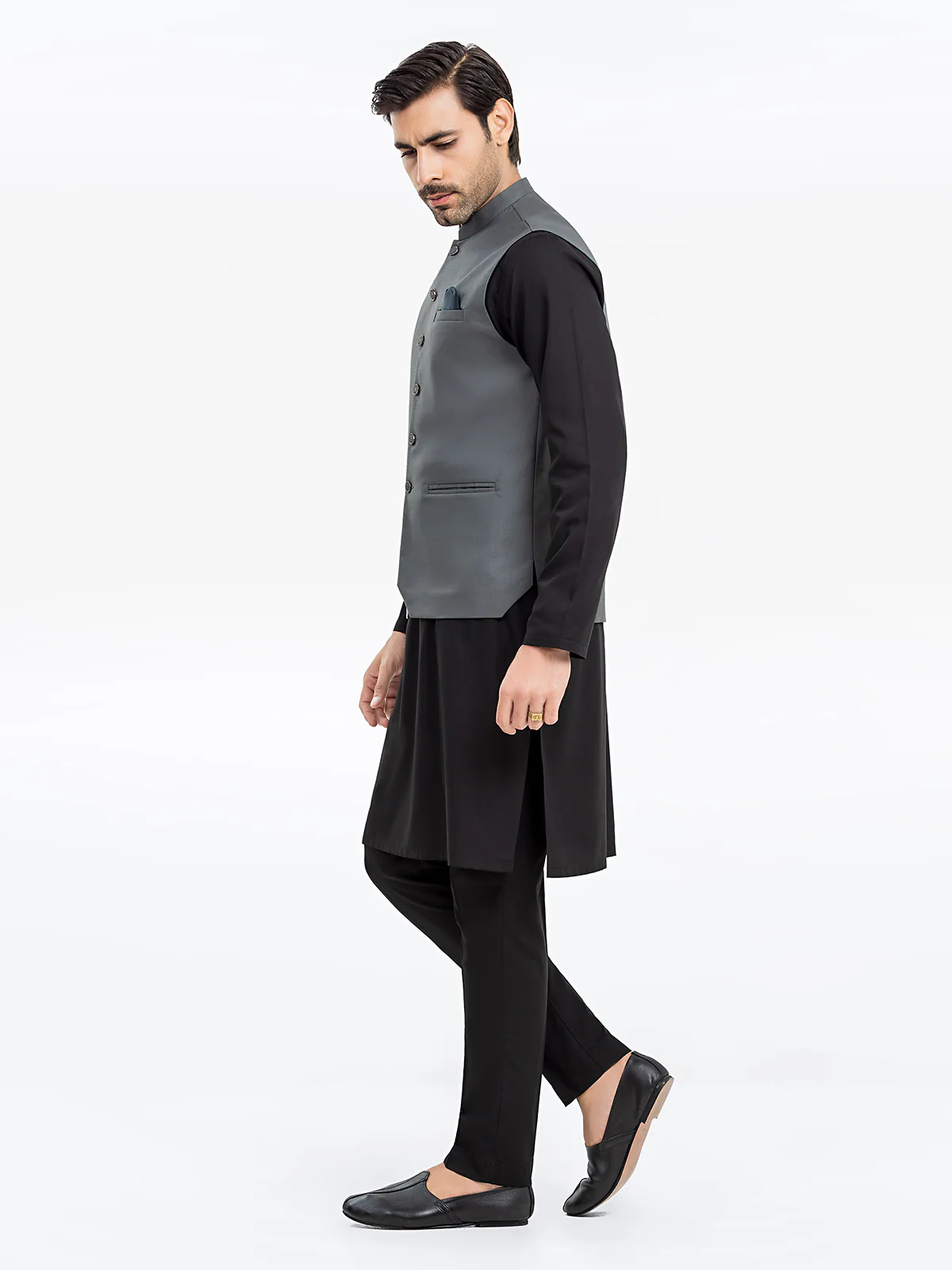 Men's Royal Grey Waist Coat - EMTWCP24-35925 - Image 4