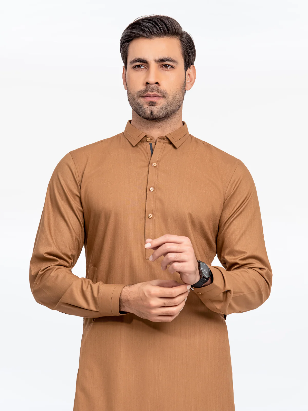 Men's Rust Shalwar Kameez - EMTKST24-009 - Image 2