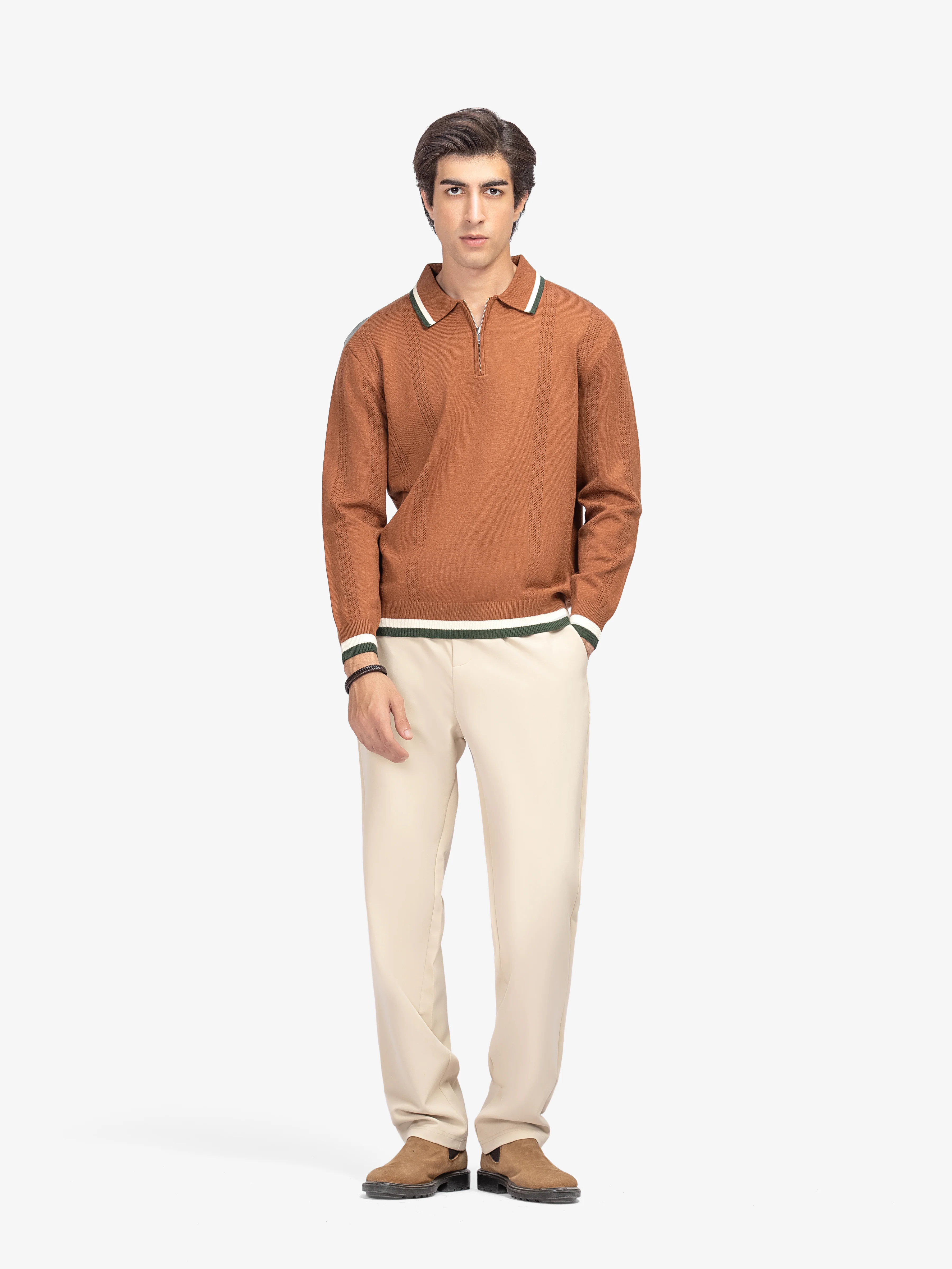 Men's Rust Sweater - EMTSWT5-020 - Image 2