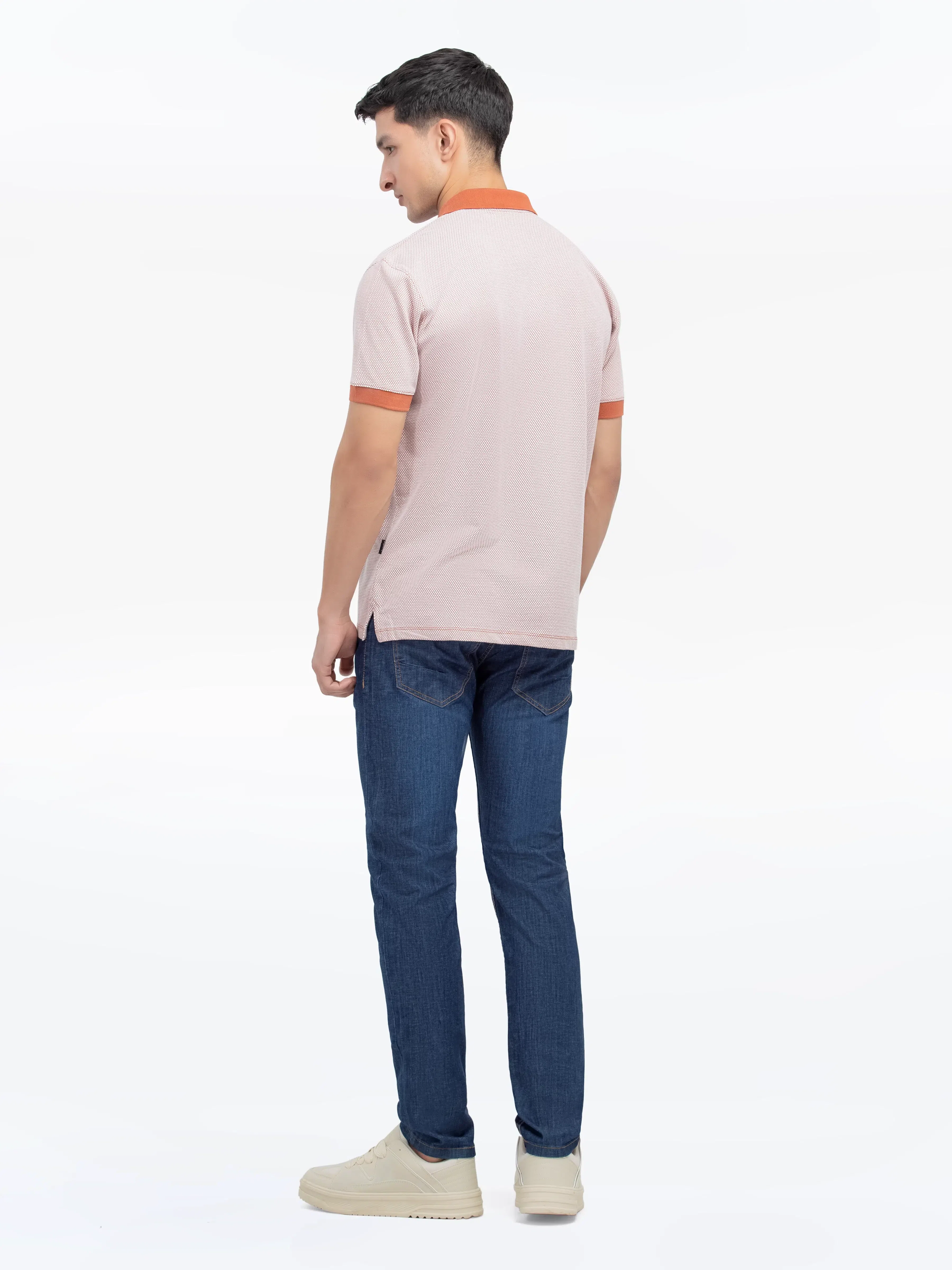Men's Rust & White Polo Shirt - EMTPS24-075 - Image 5