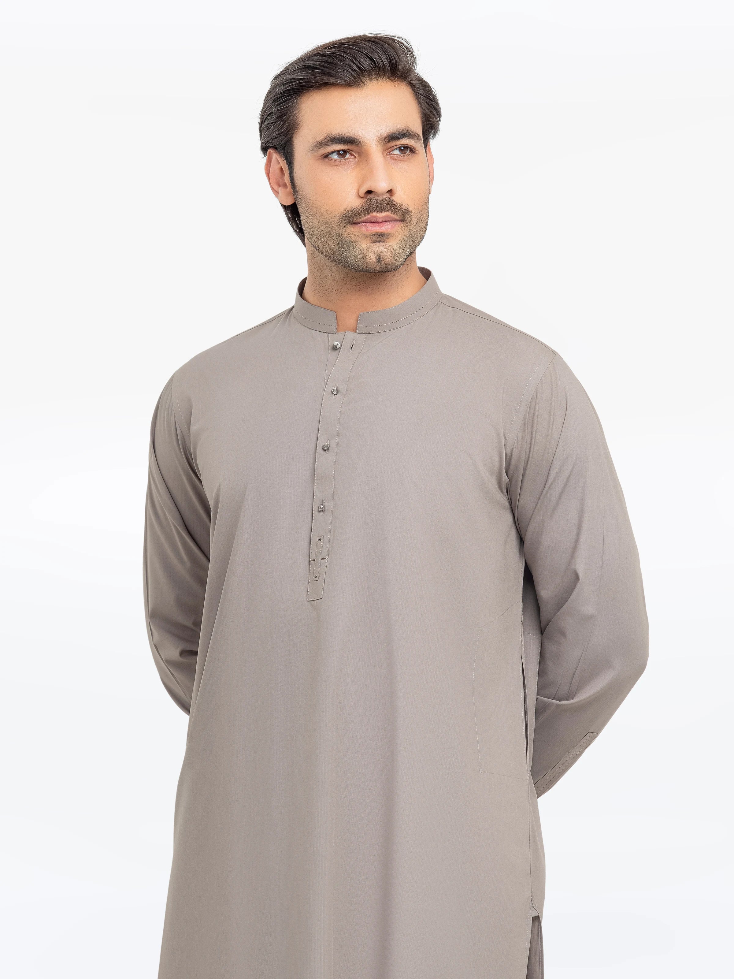 Men's Sage Shalwar Kameez - EMTKS5-41169 - Image 2