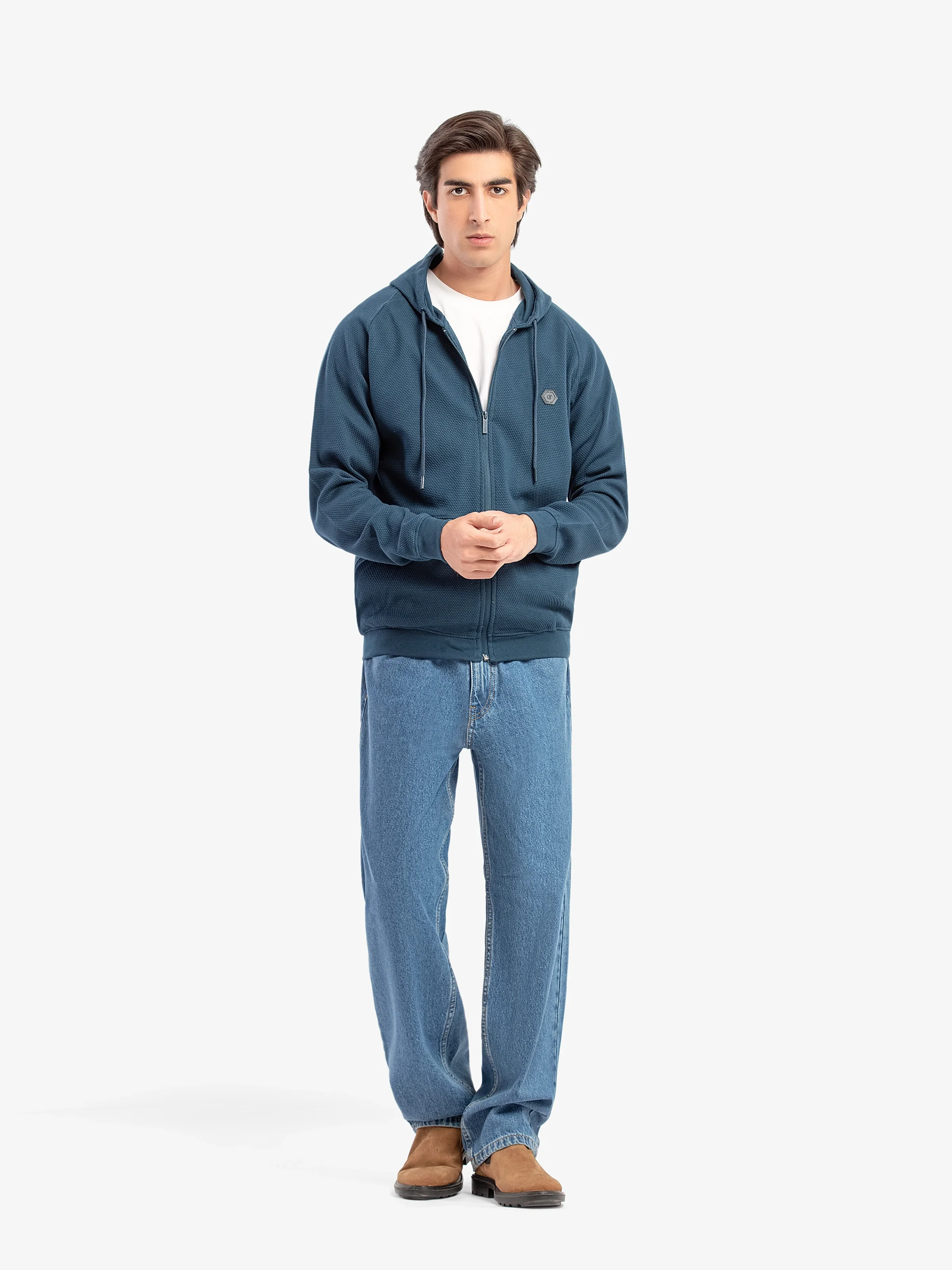 Men's Sailor Blue Hoodie - EMTH5-007 - Image 2