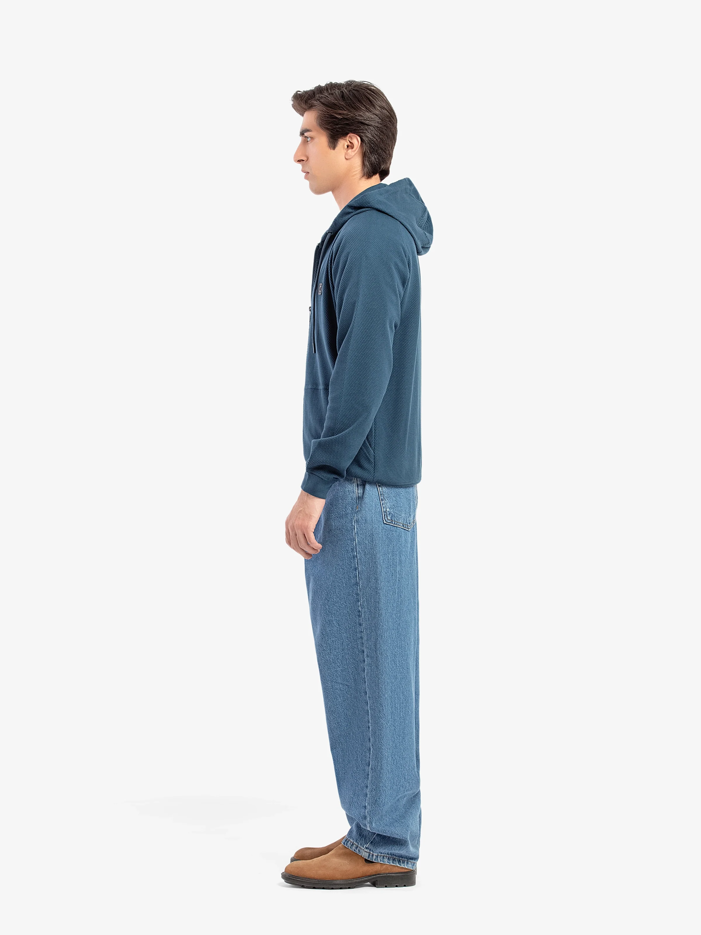 Men's Sailor Blue Hoodie - EMTH5-007 - Image 3