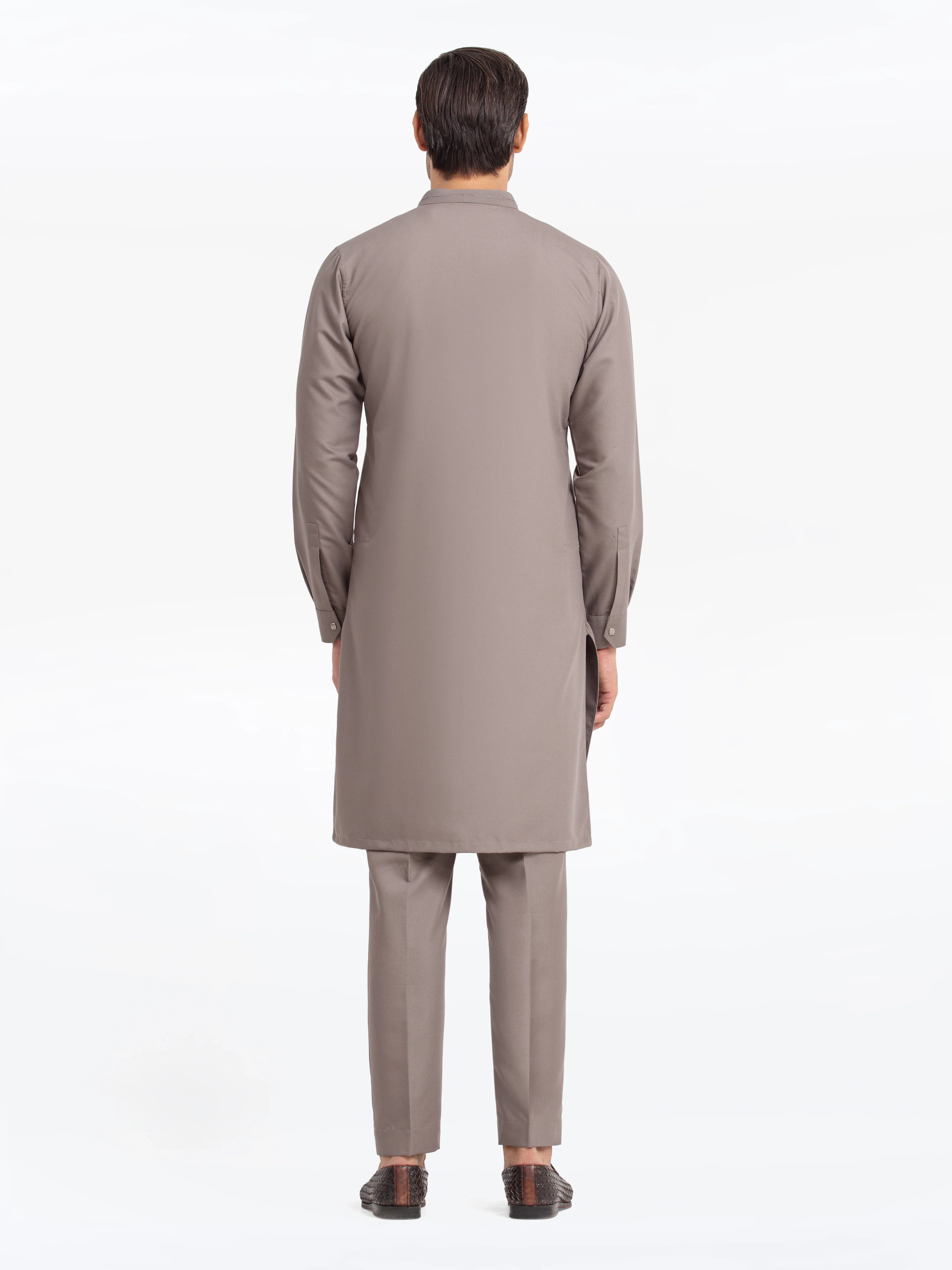 Men's Sand Grey Kurta Pajama - EMTKPT24-045 - Image 6