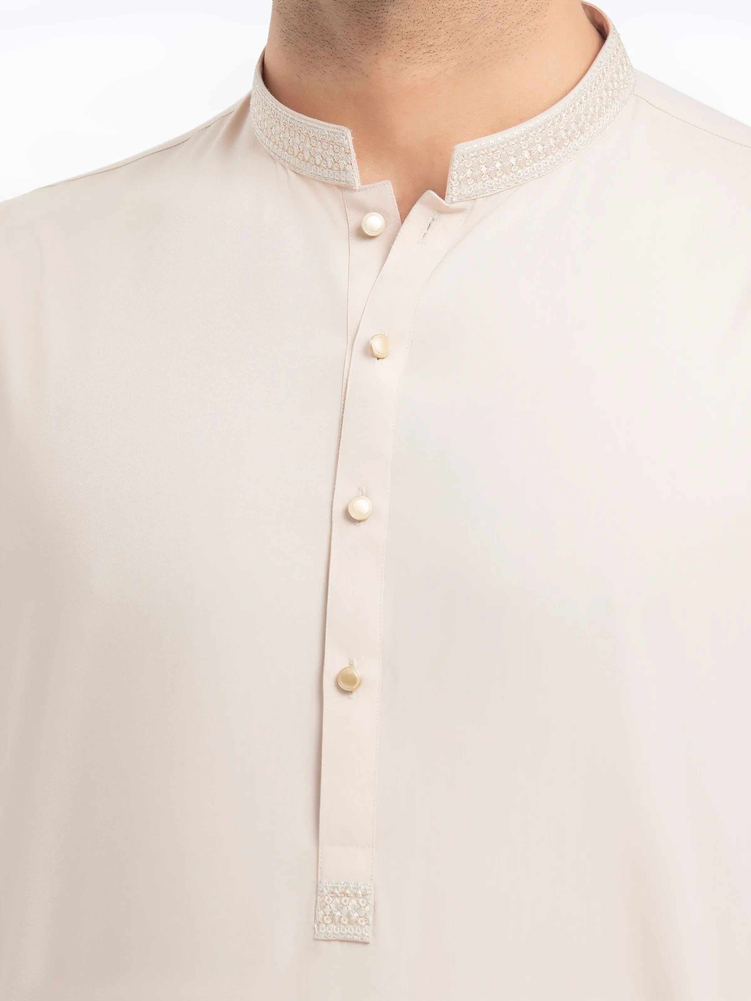 Men's Sand Shalwar Kameez - EMTKS25S-41154 - Image 3