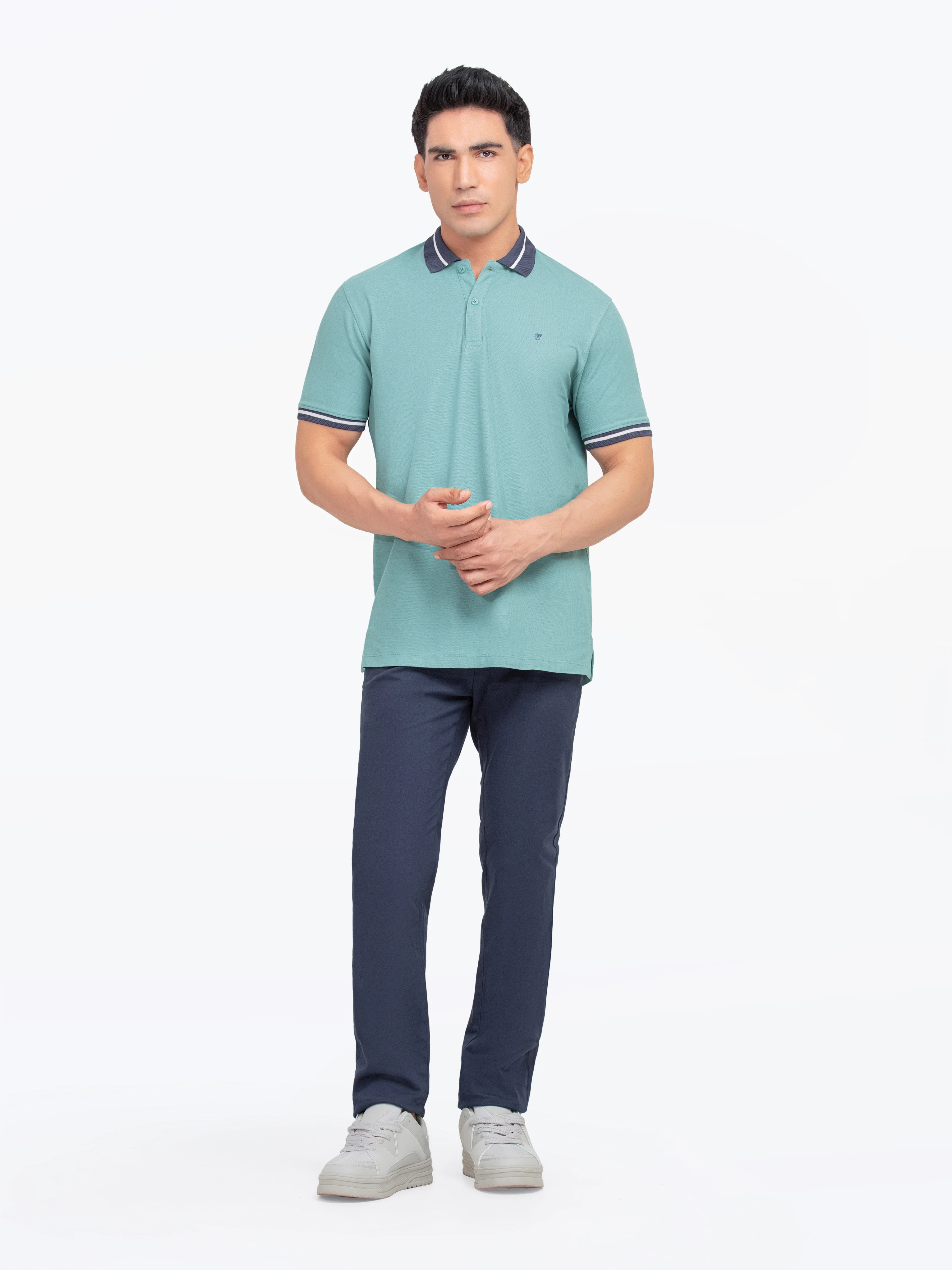 Men's Sea Green Polo Shirt - EMTPS5-004 - Image 2