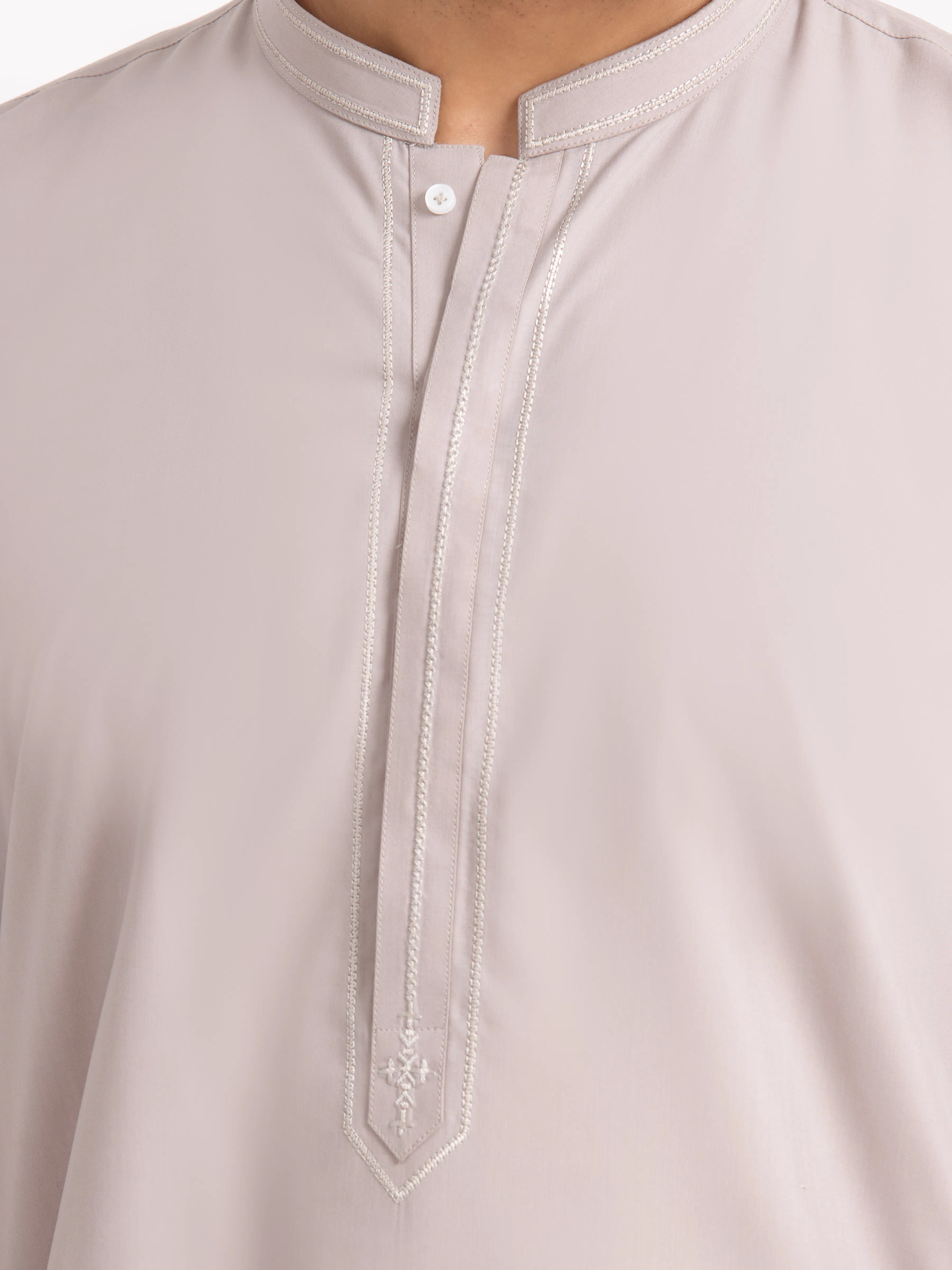 Men's Silver Grey Kurta Pajama - EMTKPT24-042 - Image 3