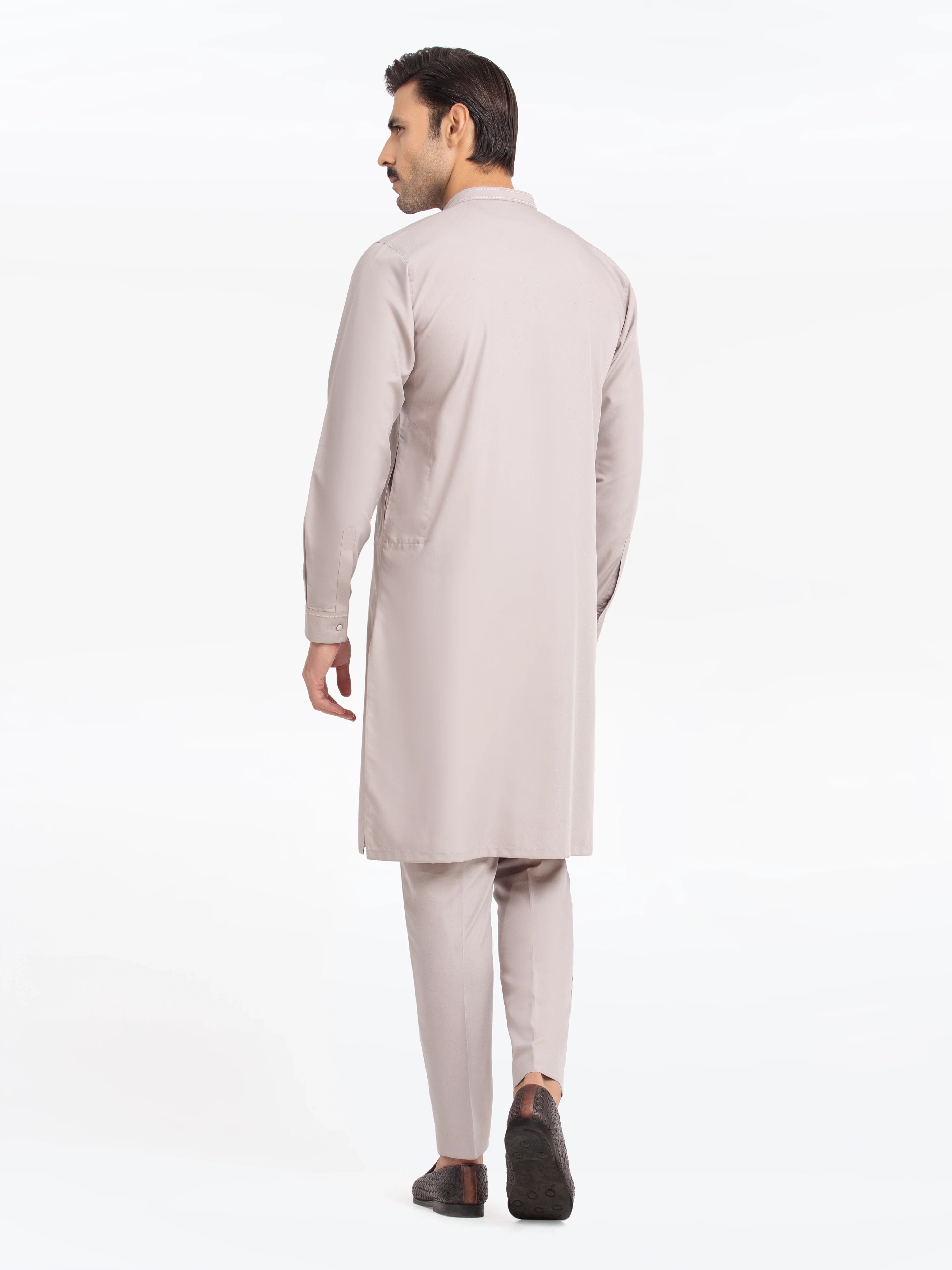 Men's Silver Grey Kurta Pajama - EMTKPT24-042 - Image 6