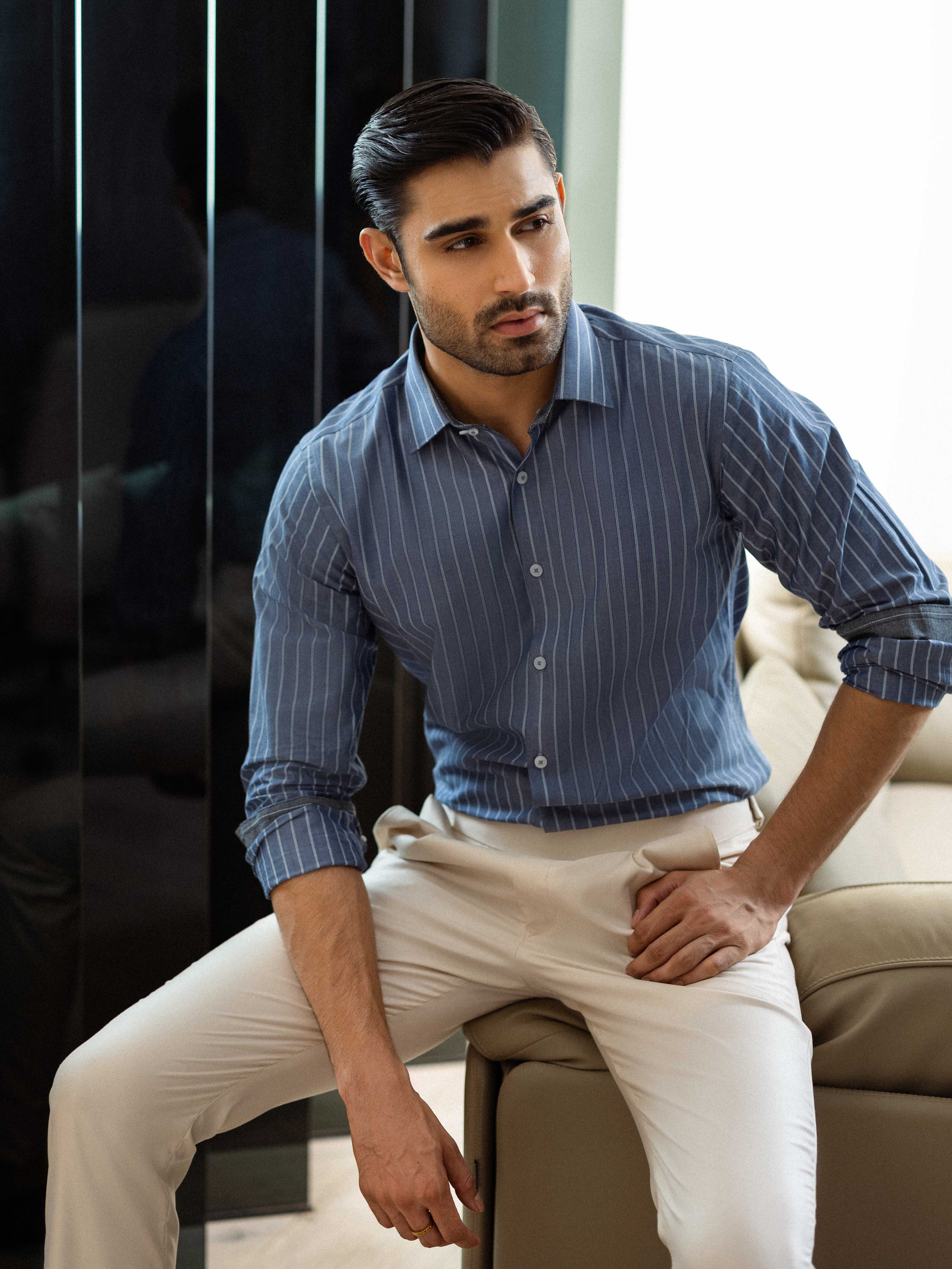 Men's Slate Blue Shirt - EMTSI5-50814 - Image 2