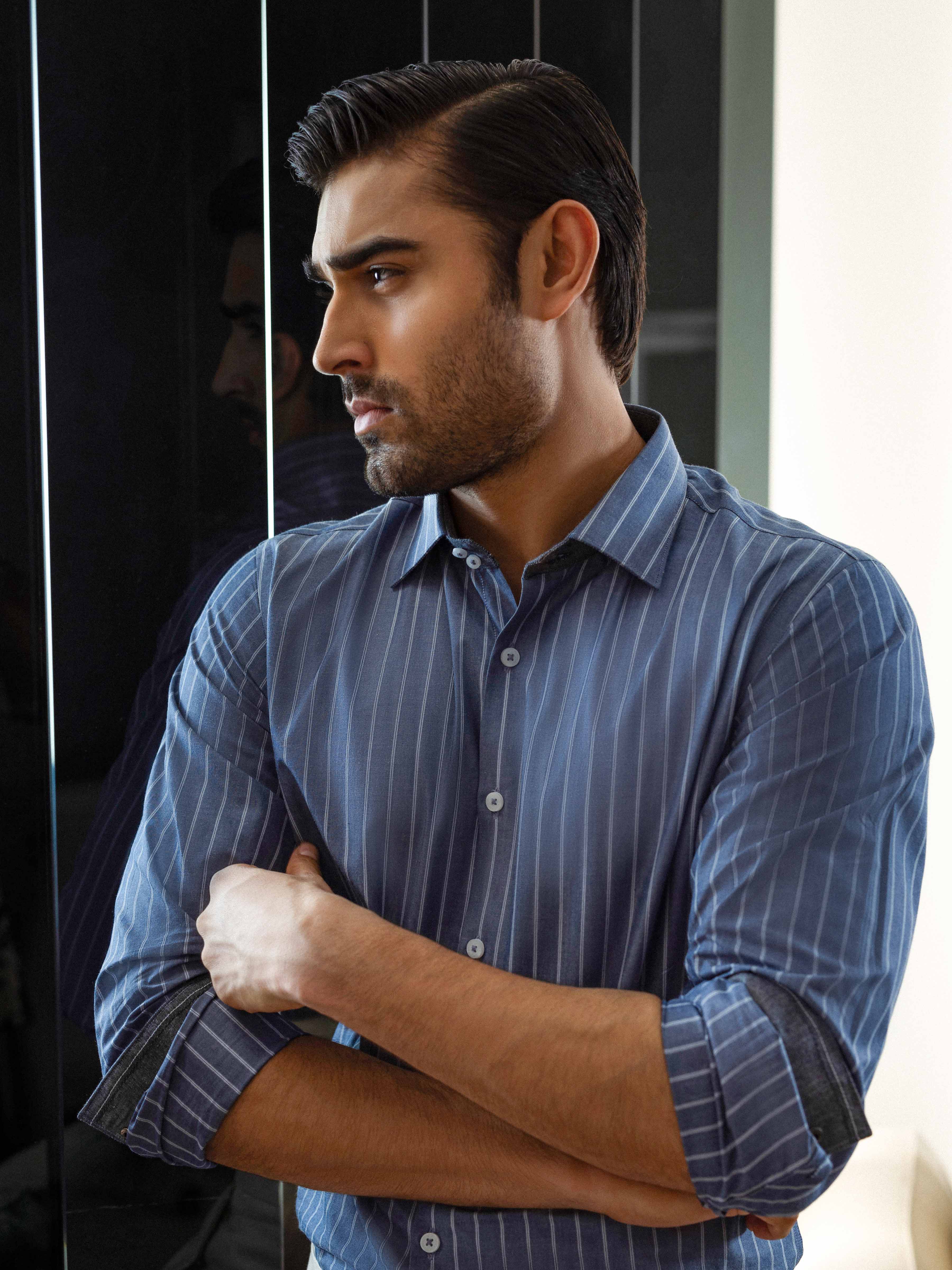 Men's Slate Blue Shirt - EMTSI5-50814 - Image 3