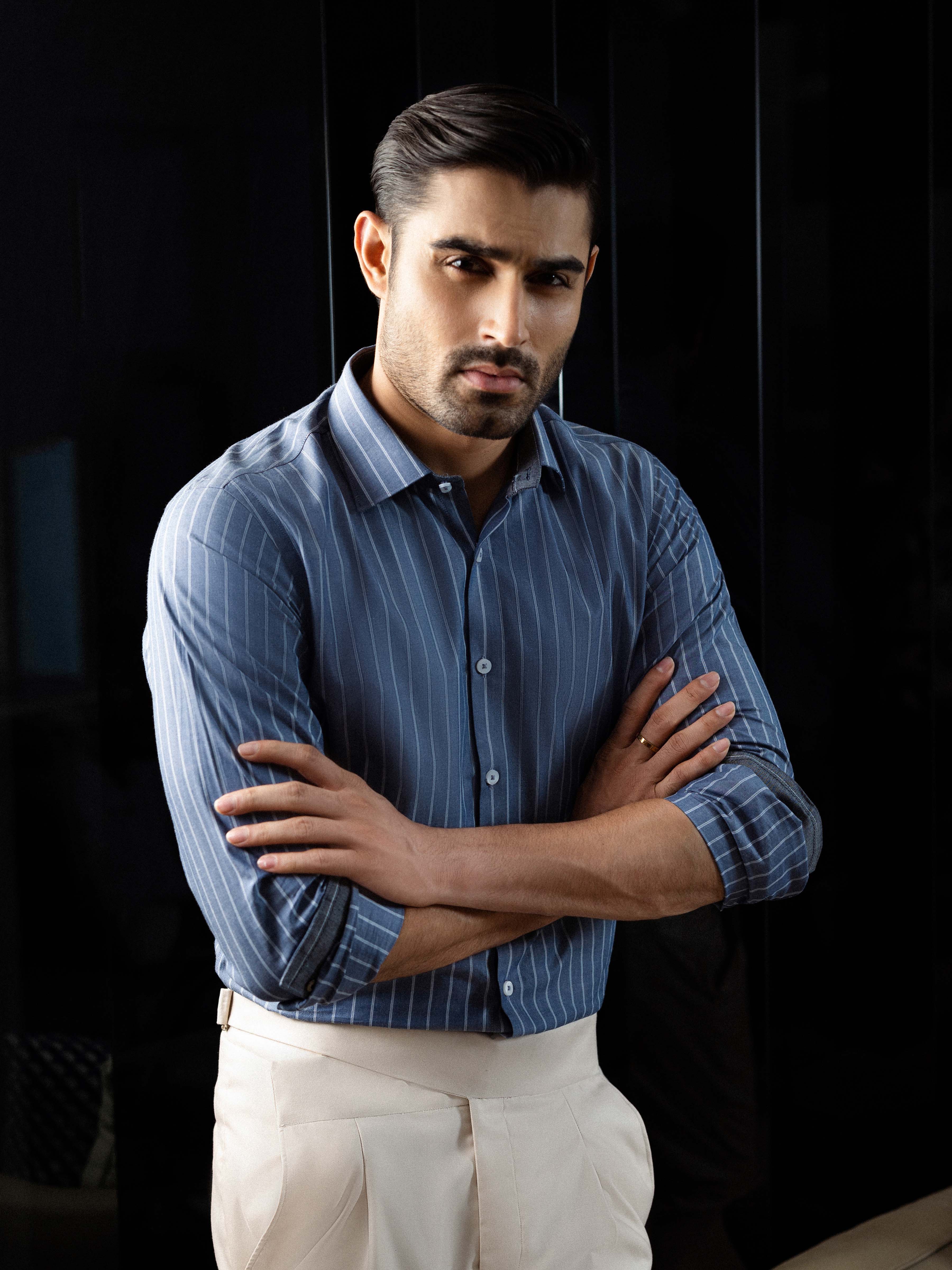 Men's Slate Blue Shirt - EMTSI5-50814 - Image 4