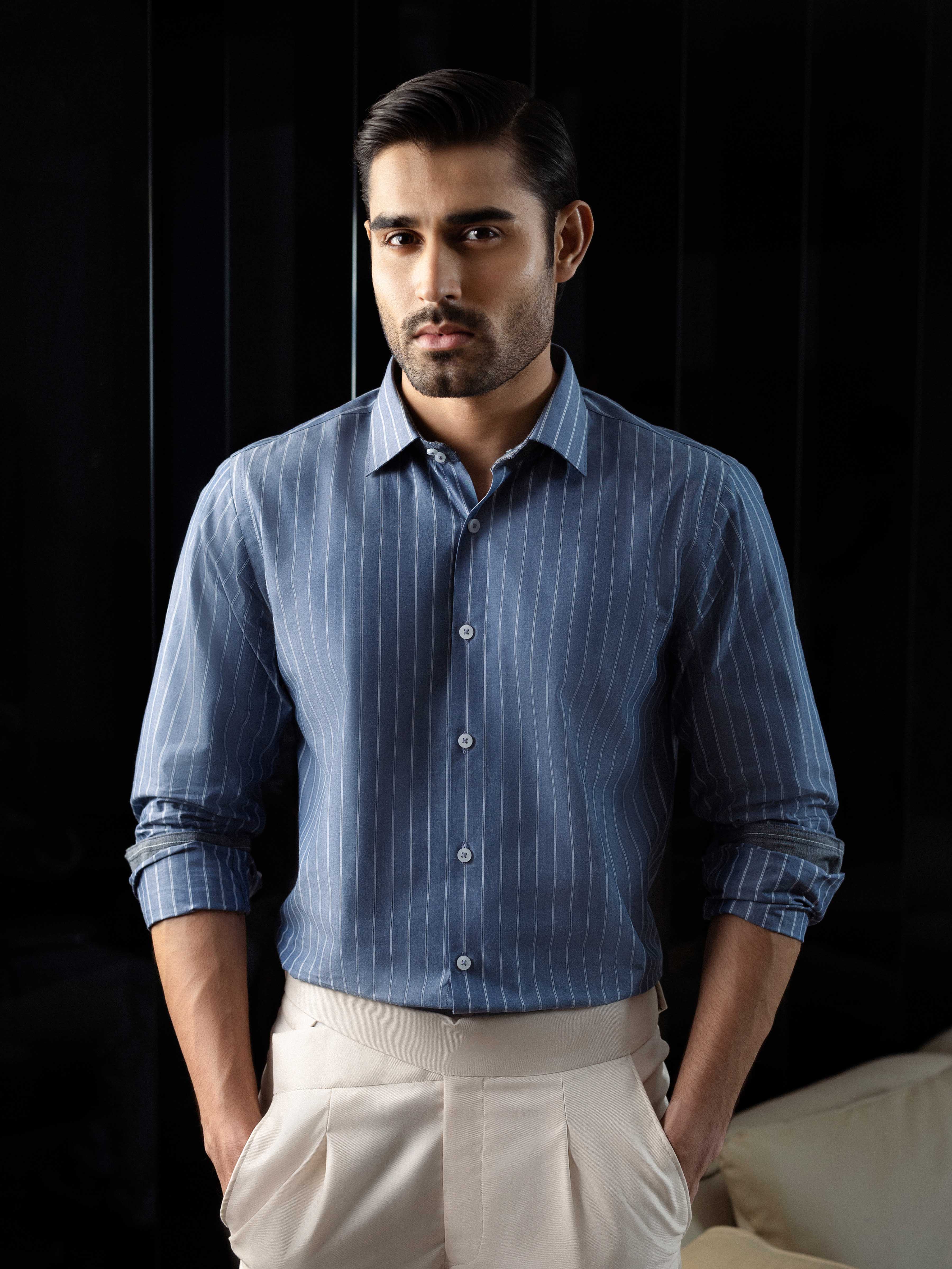 Men's Slate Blue Shirt - EMTSI5-50814 - Image 5