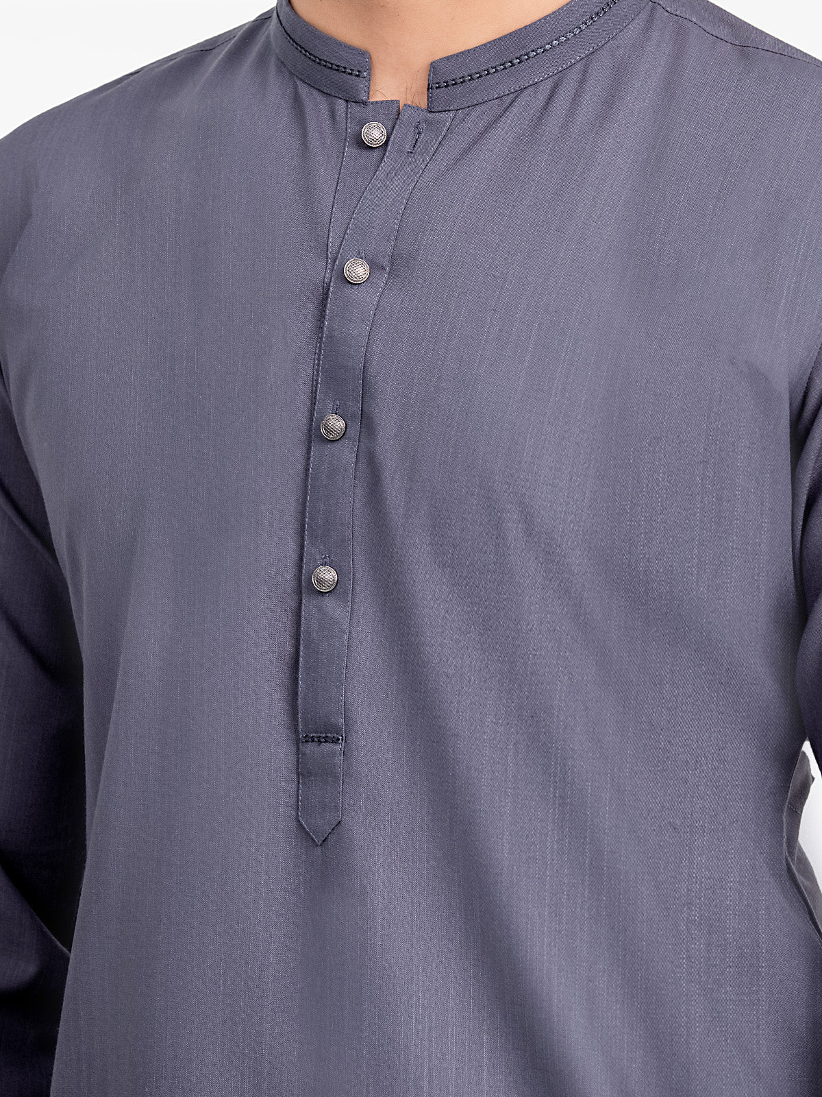 Men's Slate Grey Kurta Pajama - EMTKPT24-021 - Image 5