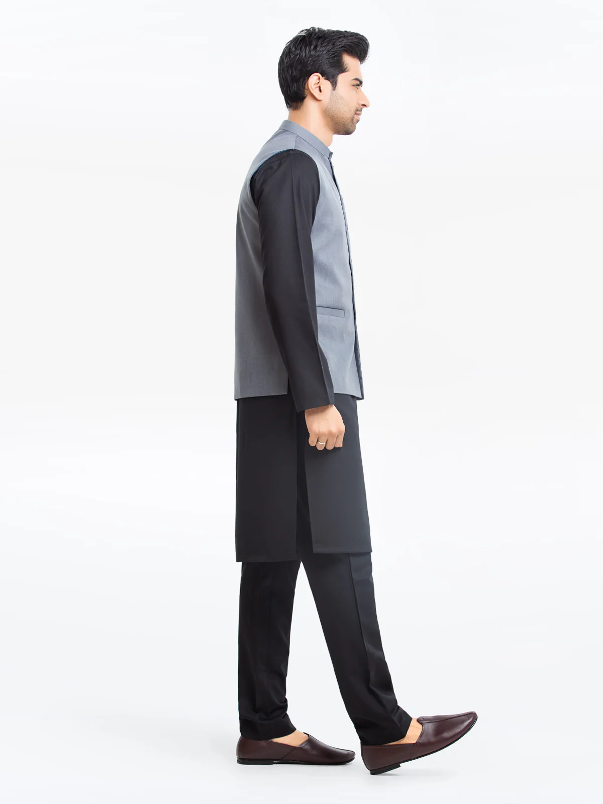Men's Slate Grey Waist Coat - EMTWCP24-35902 - Image 3