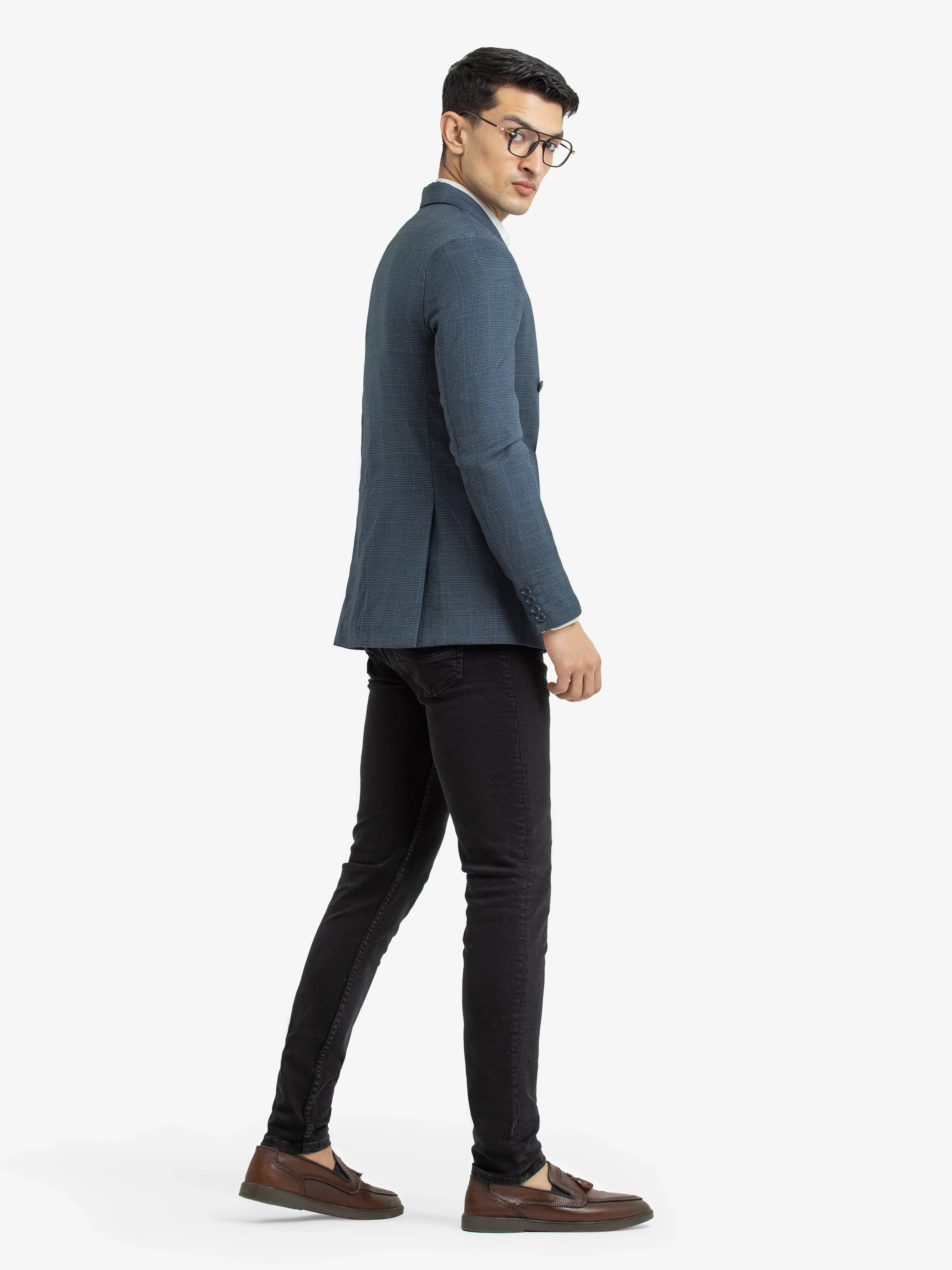 Men's Steel Blue Blazer - EMTB22-6818 - Image 3