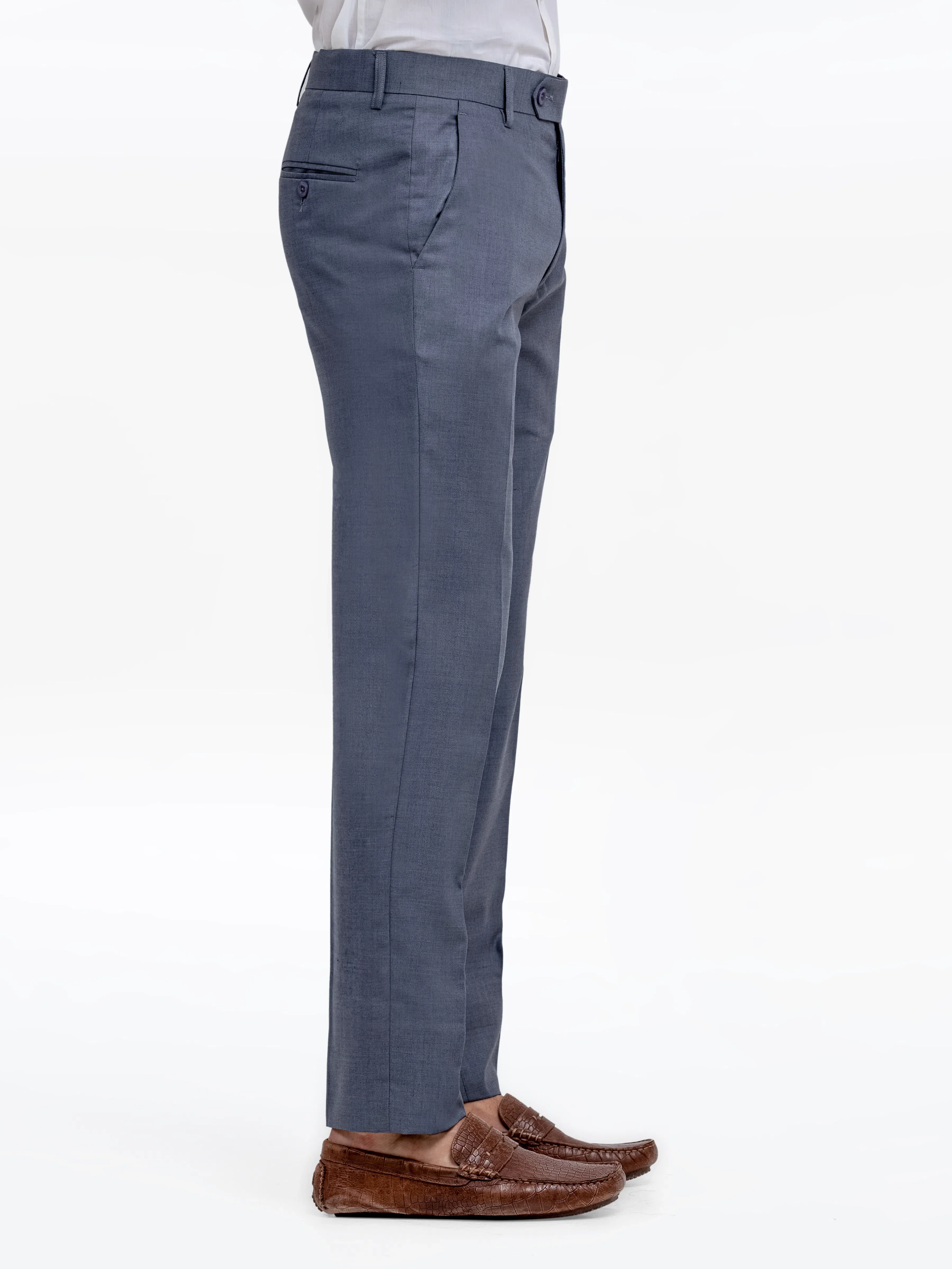 Men's Steel Blue Formal Pant - EMBPF24-15269 - Image 2
