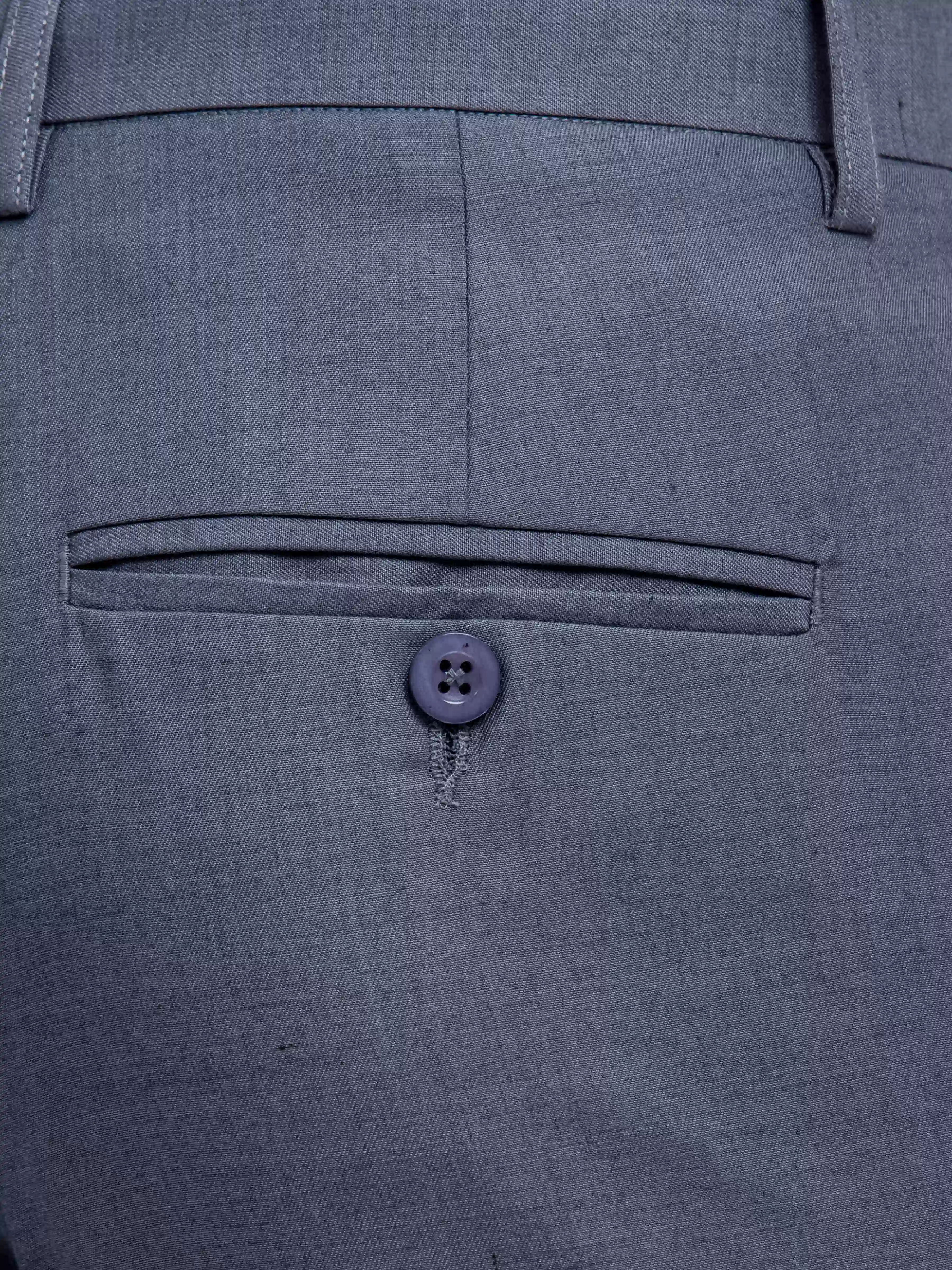 Men's Steel Blue Formal Pant - EMBPF24-15269 - Image 5