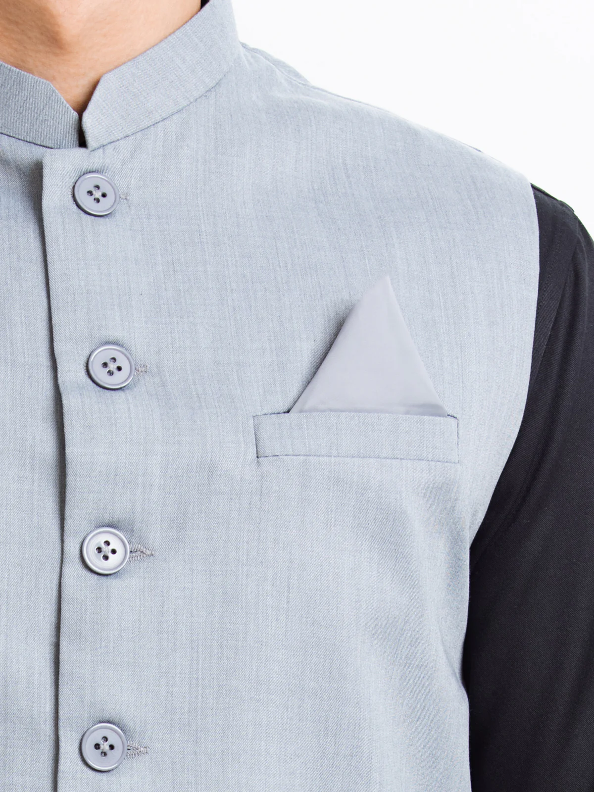 Men's Steel Blue Waist Coat - EMTWCP24-35899 - Image 5