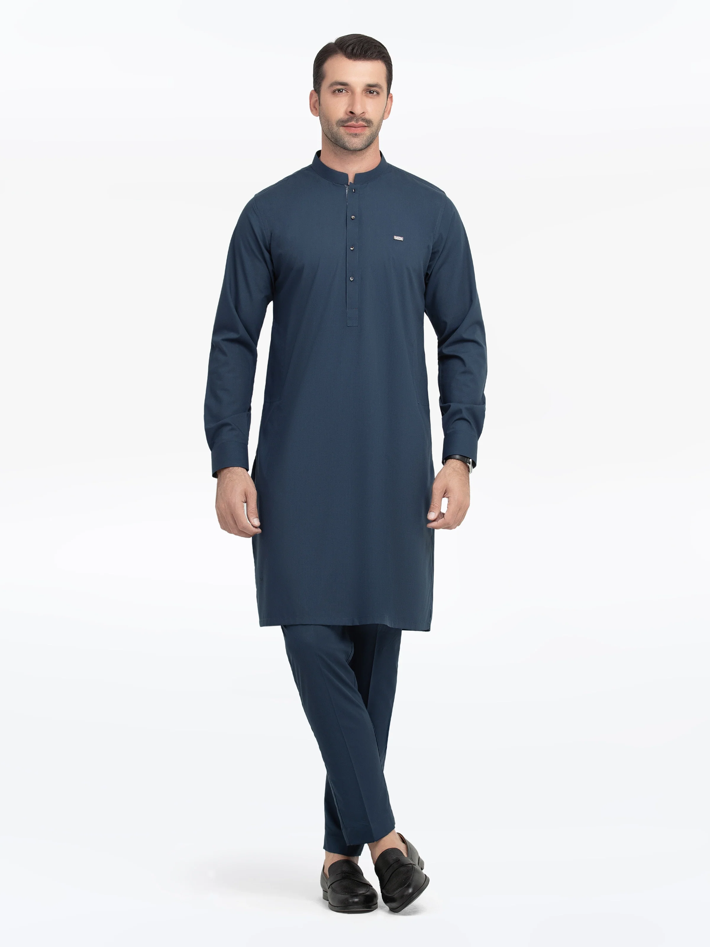 Men's Teal Blue Kurta Pajama - EMTKPT5-061