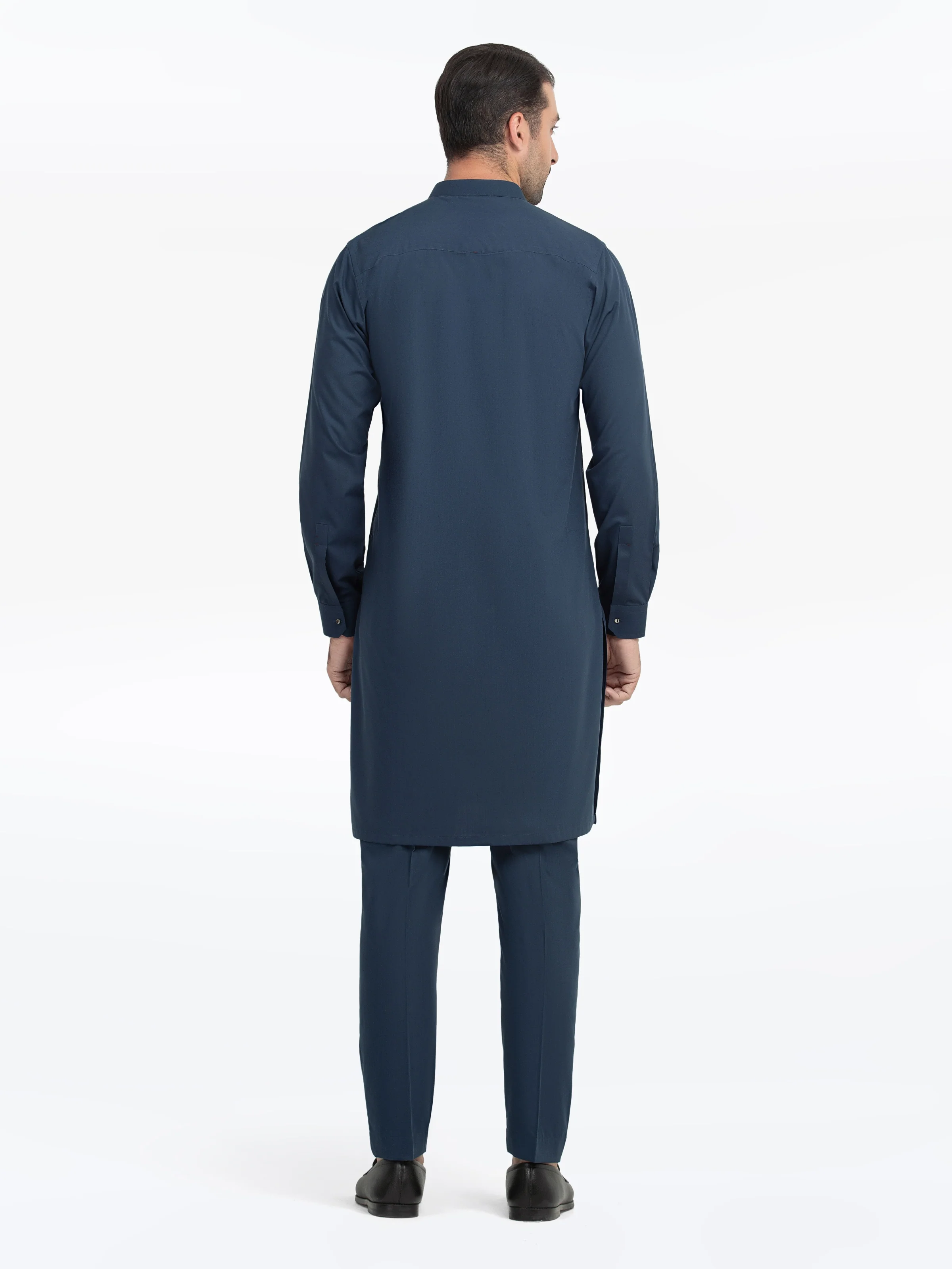 Men's Teal Blue Kurta Pajama - EMTKPT5-061 - Image 5