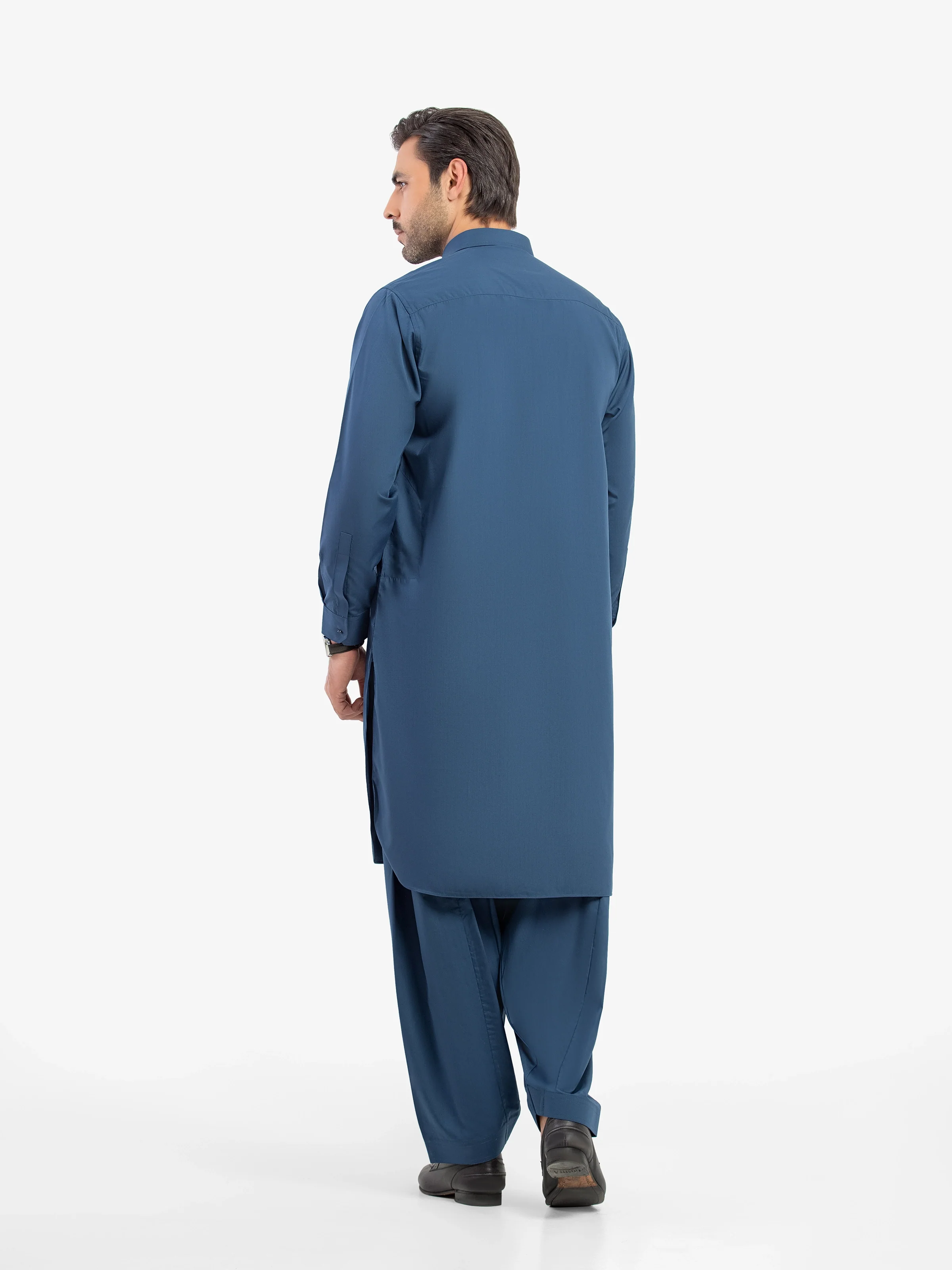 Men's Teal Blue Shalwar Kameez - EMTKS5-41206 - Image 5