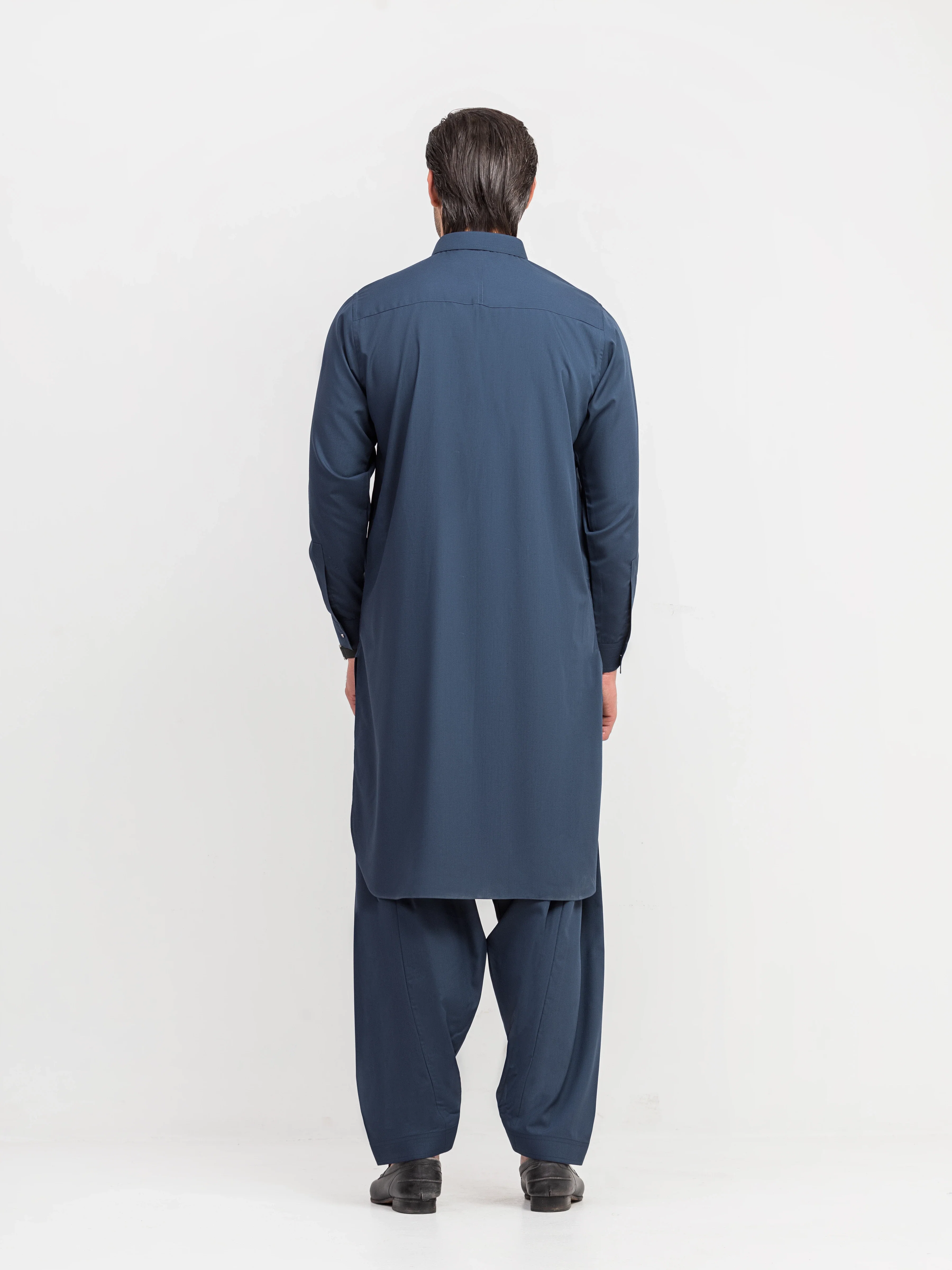 Men's Teal Blue Shalwar Kameez - EMTKS6-41236 - Image 5