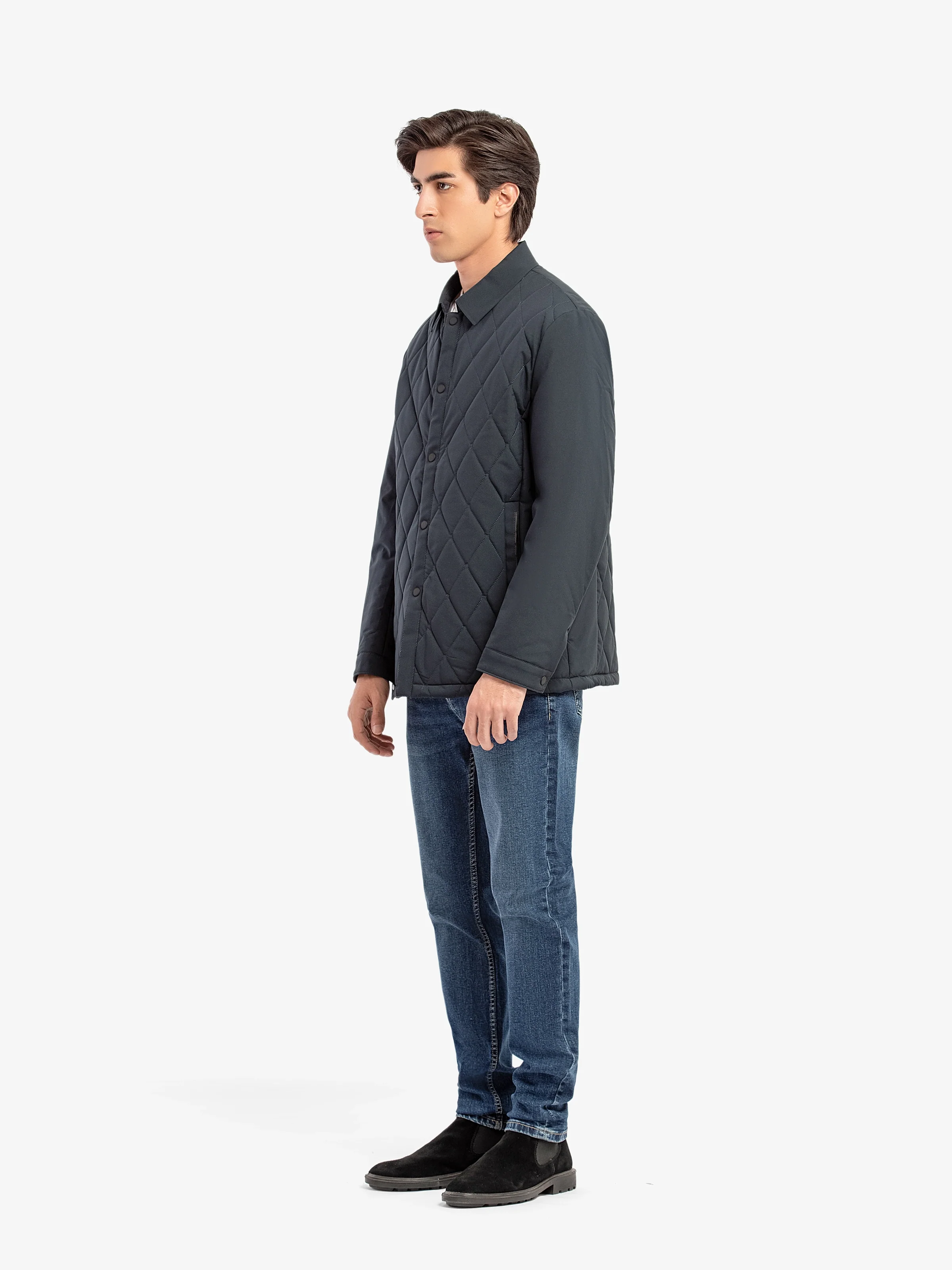Men's Teal Green Shacket - EMTJS5-003 - Image 4