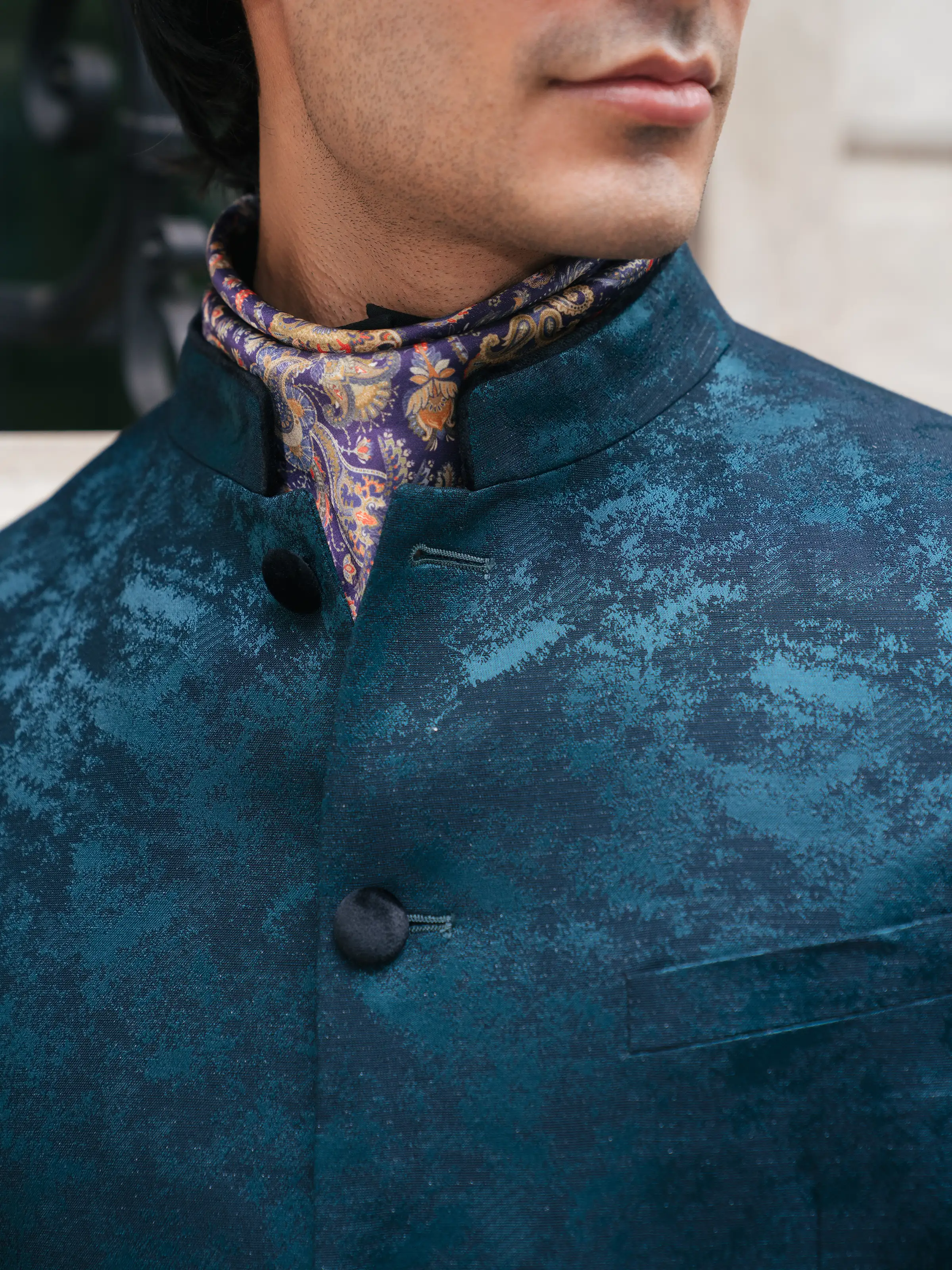 Textured Prince Coat - ECMTCPT5-1003 - Image 3