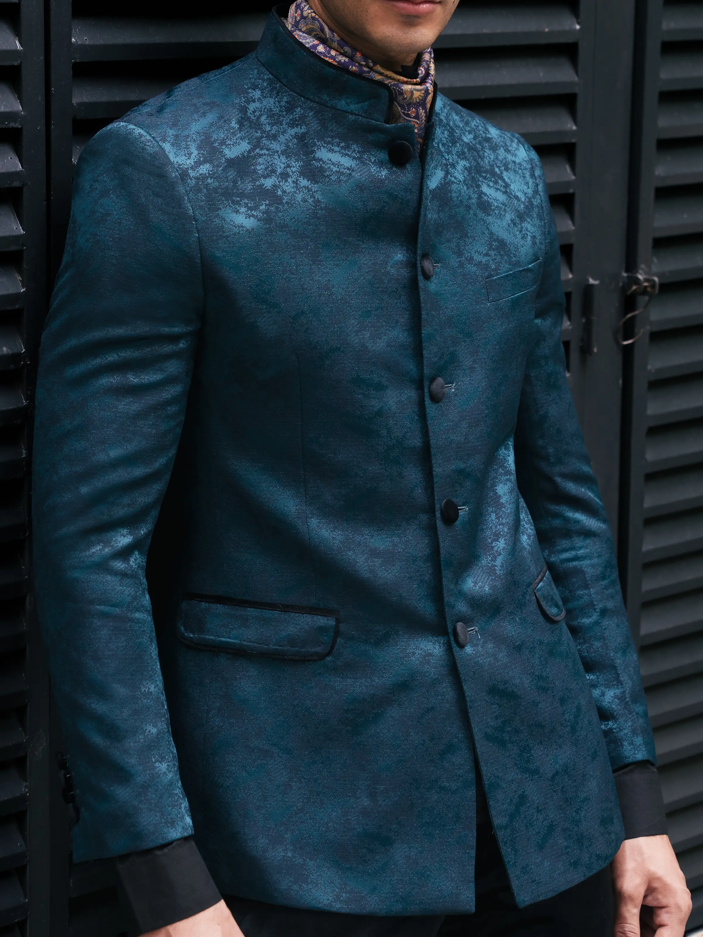 Textured Prince Coat - ECMTCPT5-1003 - Image 4