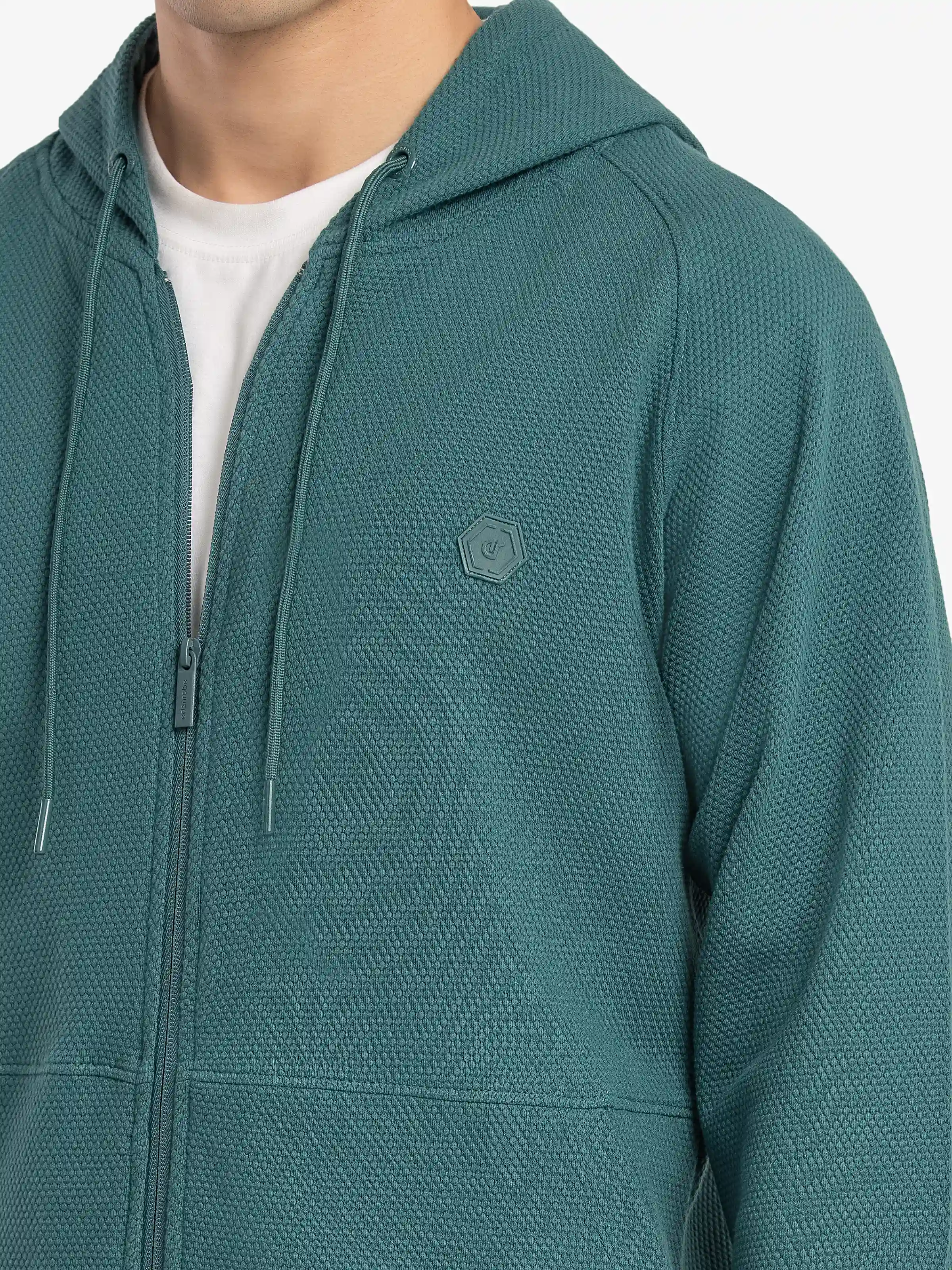 Men's Teal Hoodie - EMTH5-006 - Image 3