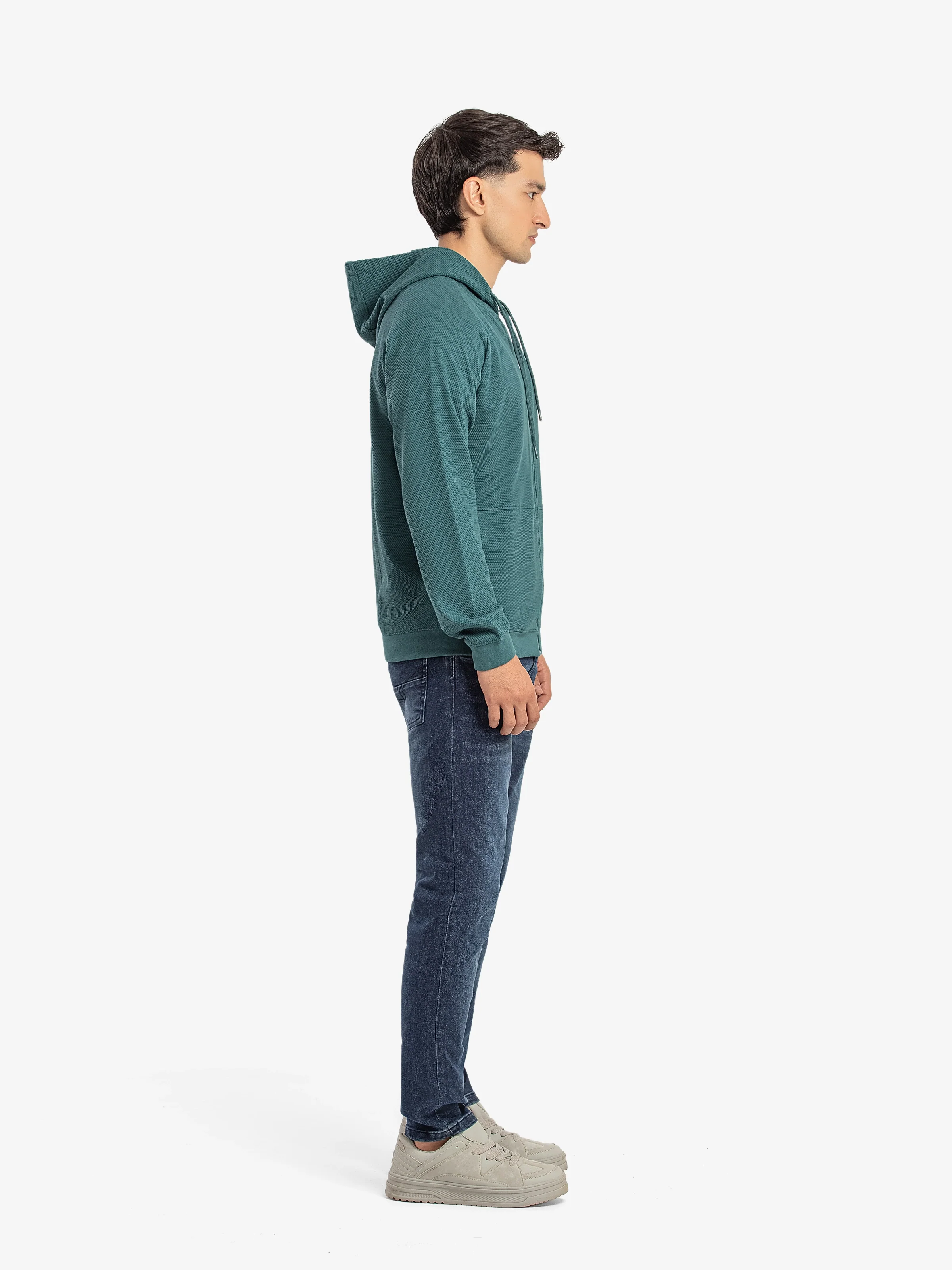Men's Teal Hoodie - EMTH5-006 - Image 4
