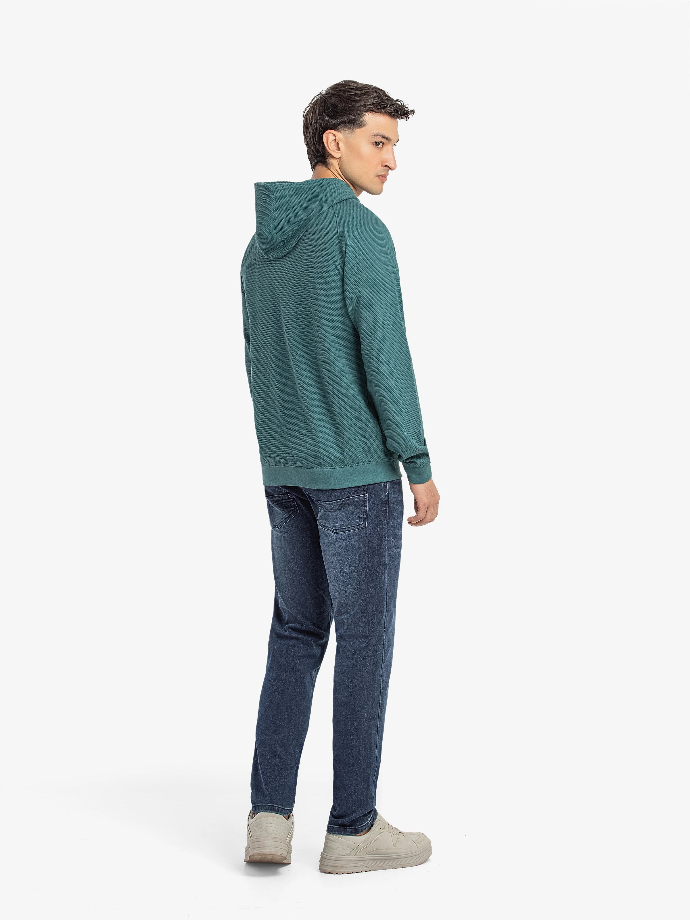 Men's Teal Hoodie - EMTH5-006 - Image 5