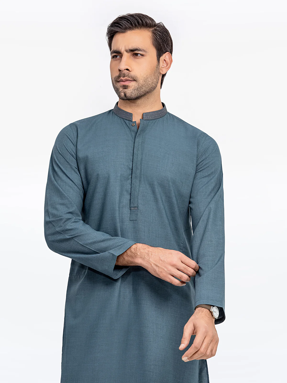 Men's Teal Kurta - EMTK24S-99430 - Image 2